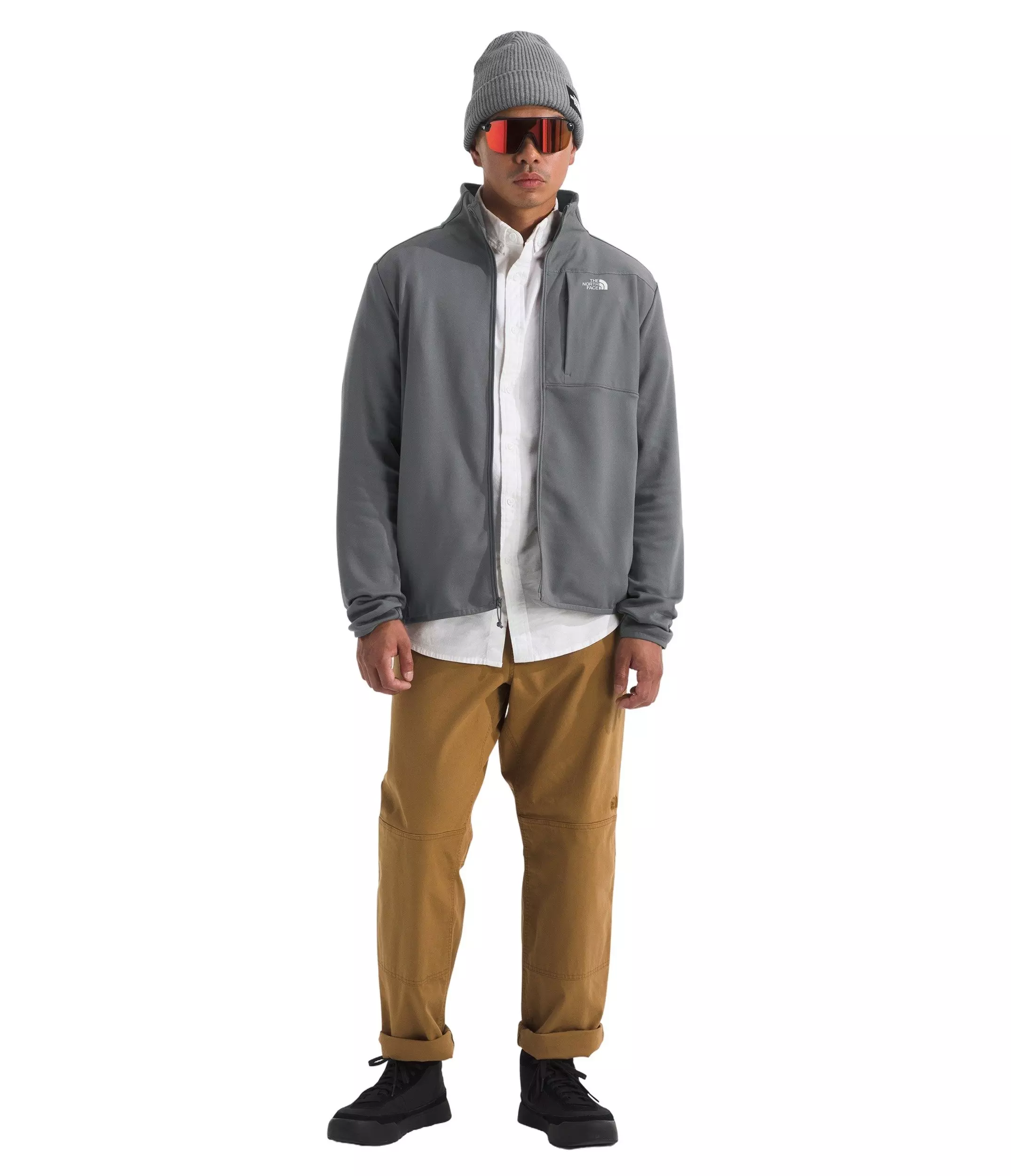 The North Face Men's Performance Fleece Full Zip Jacket - Grey - GREY