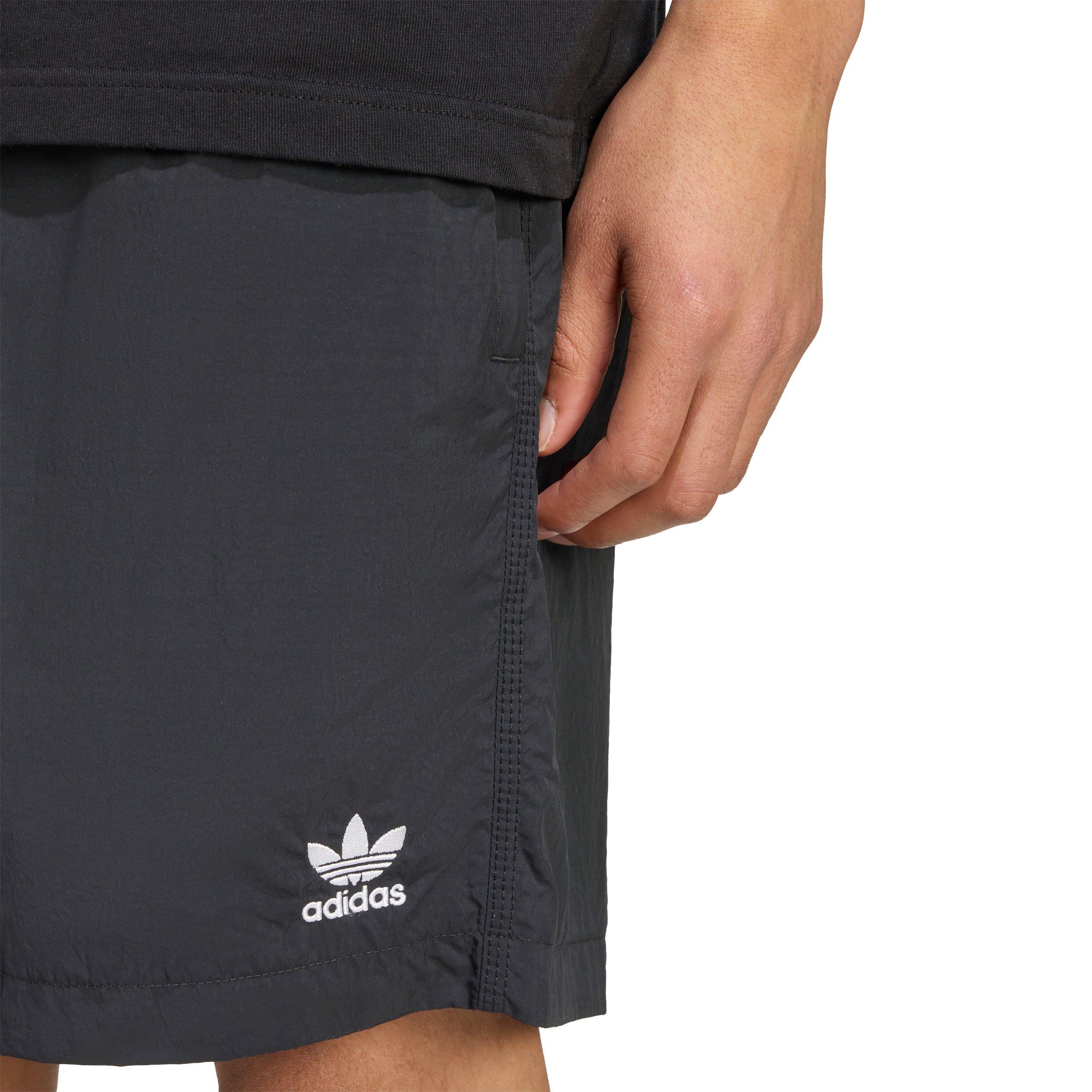 adidas Originals Men's Trefoil Essentials Woven Shorts - Black/White - BLACK/WHITE Thumbnail View 3