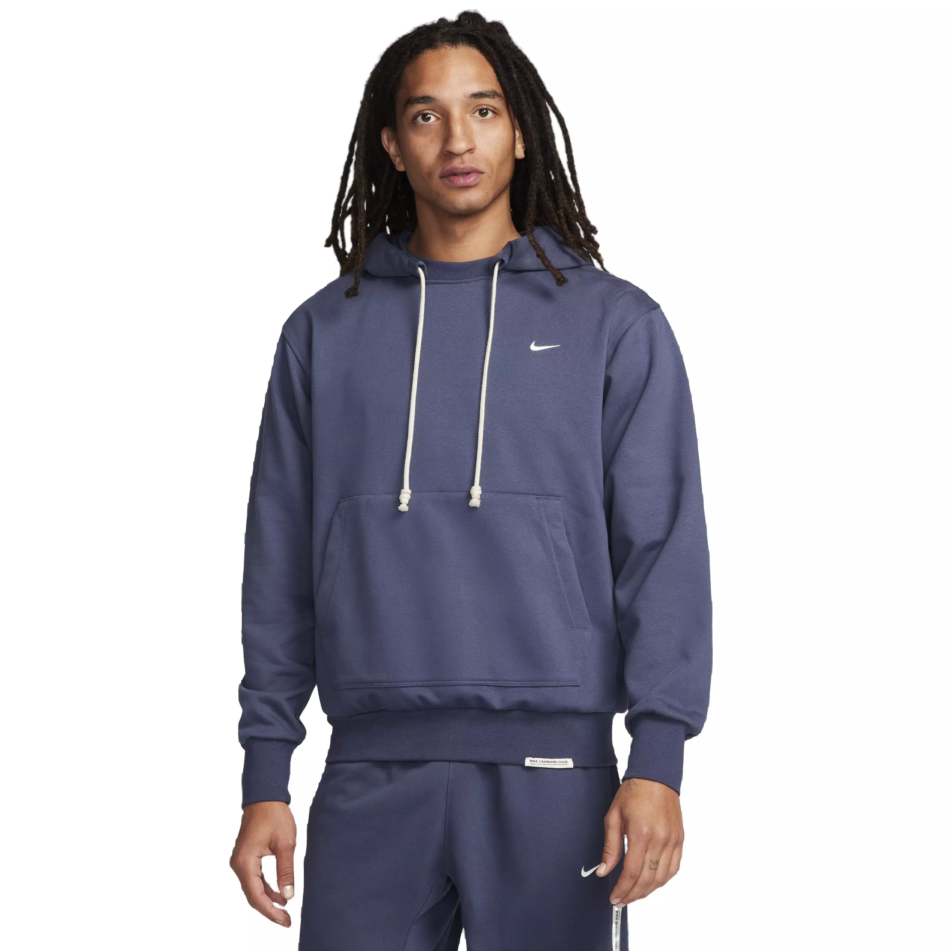 Nike Men's Standard Issue Dri-FIT Full Zip Basketball Hoodie - Blue - BLUE