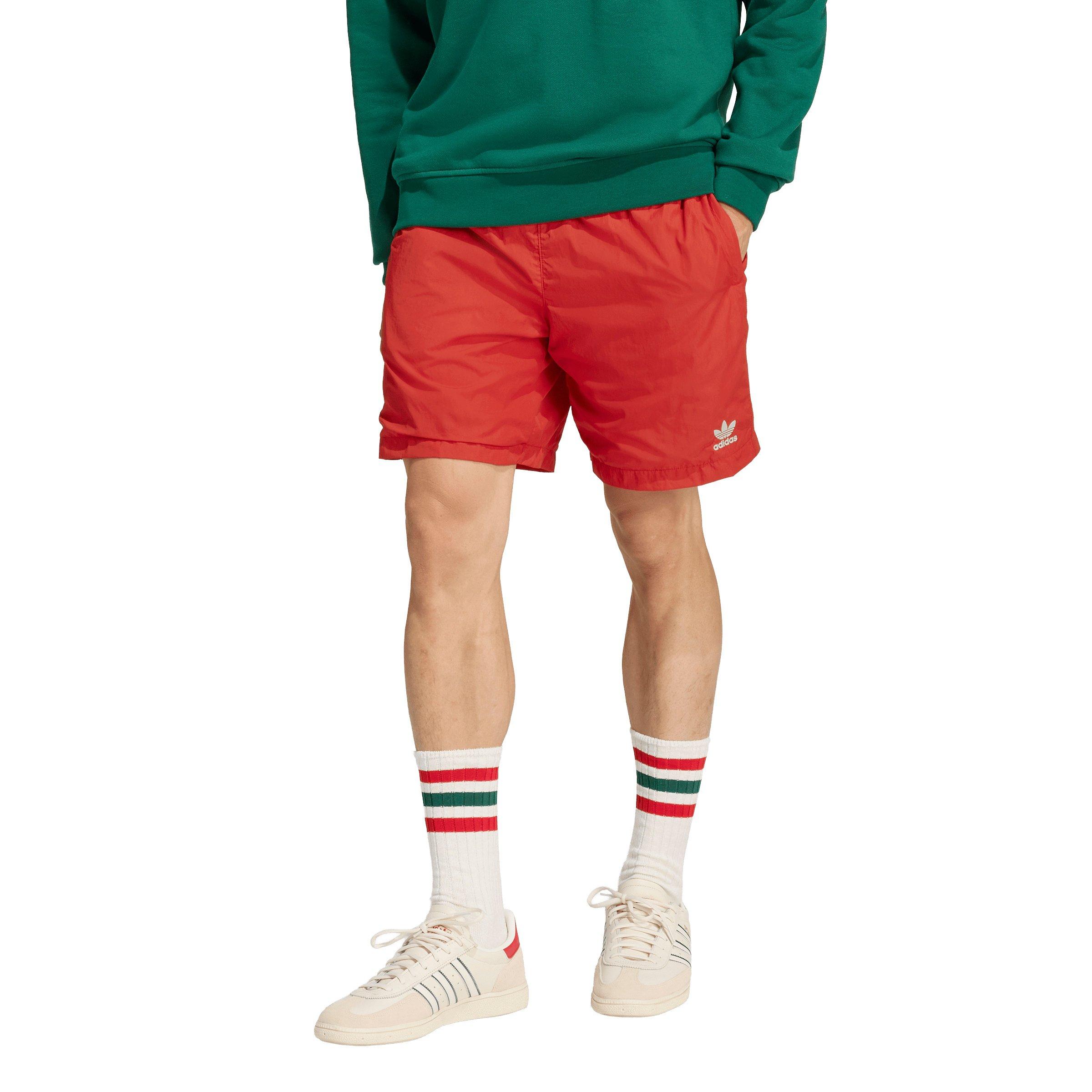 adidas Originals Men's Trefoil Essentials Woven Shorts - Red - RED Thumbnail View 1