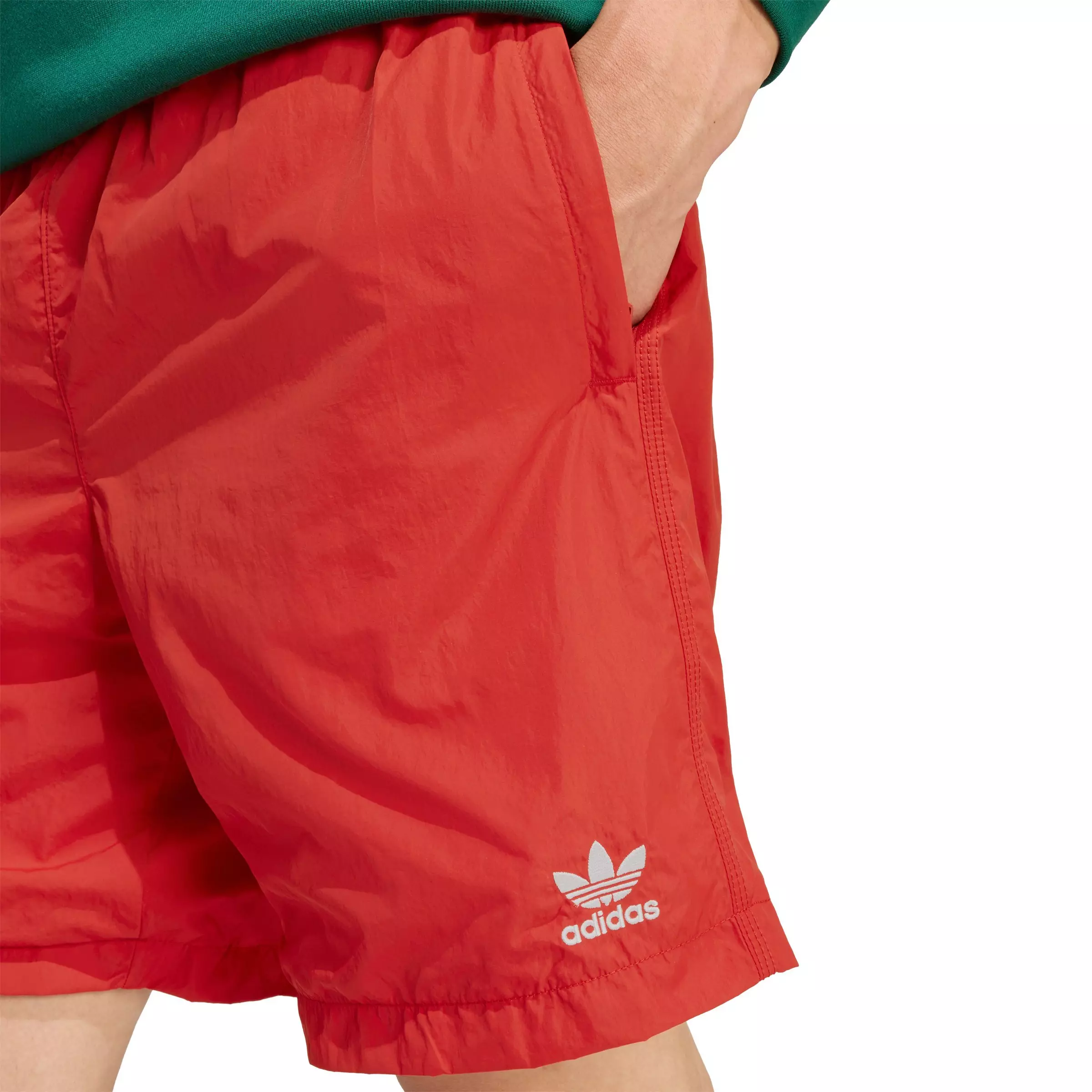adidas Originals Men's Trefoil Essentials Woven Shorts - Red - RED