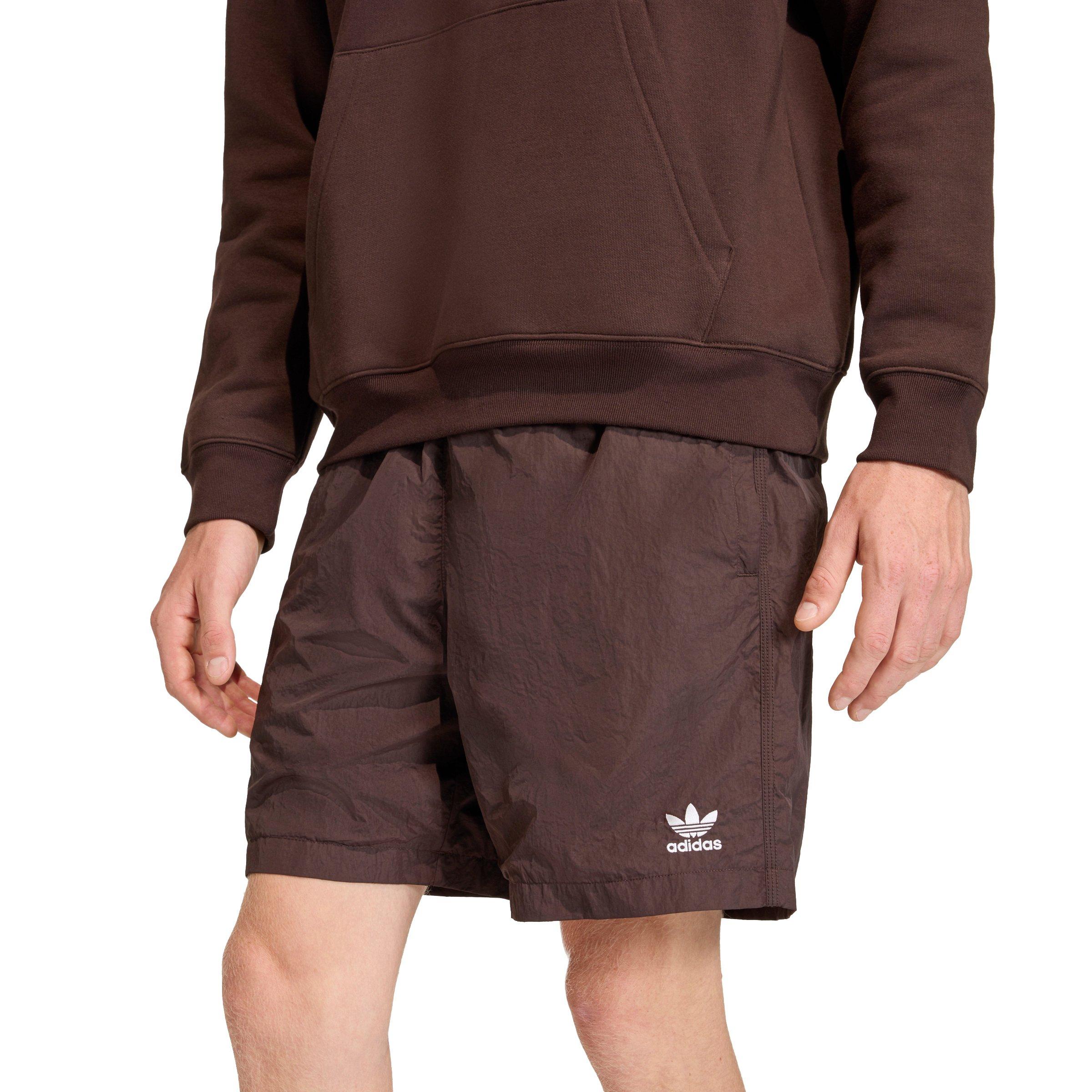 adidas Originals Men's Trefoil Essentials Woven Shorts - Brown - BROWN Thumbnail View 3