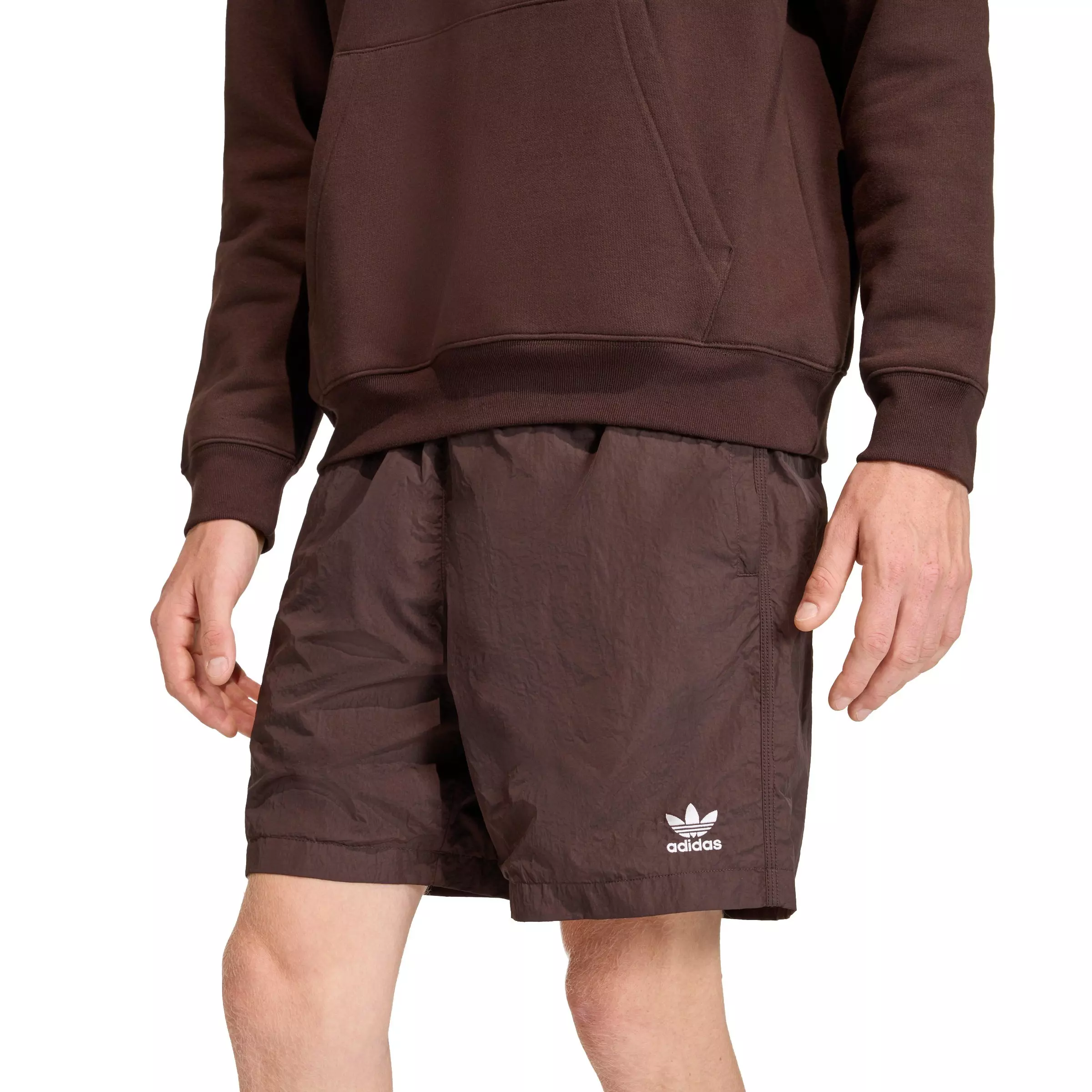 adidas Originals Men's Trefoil Essentials Woven Shorts - Brown - BROWN
