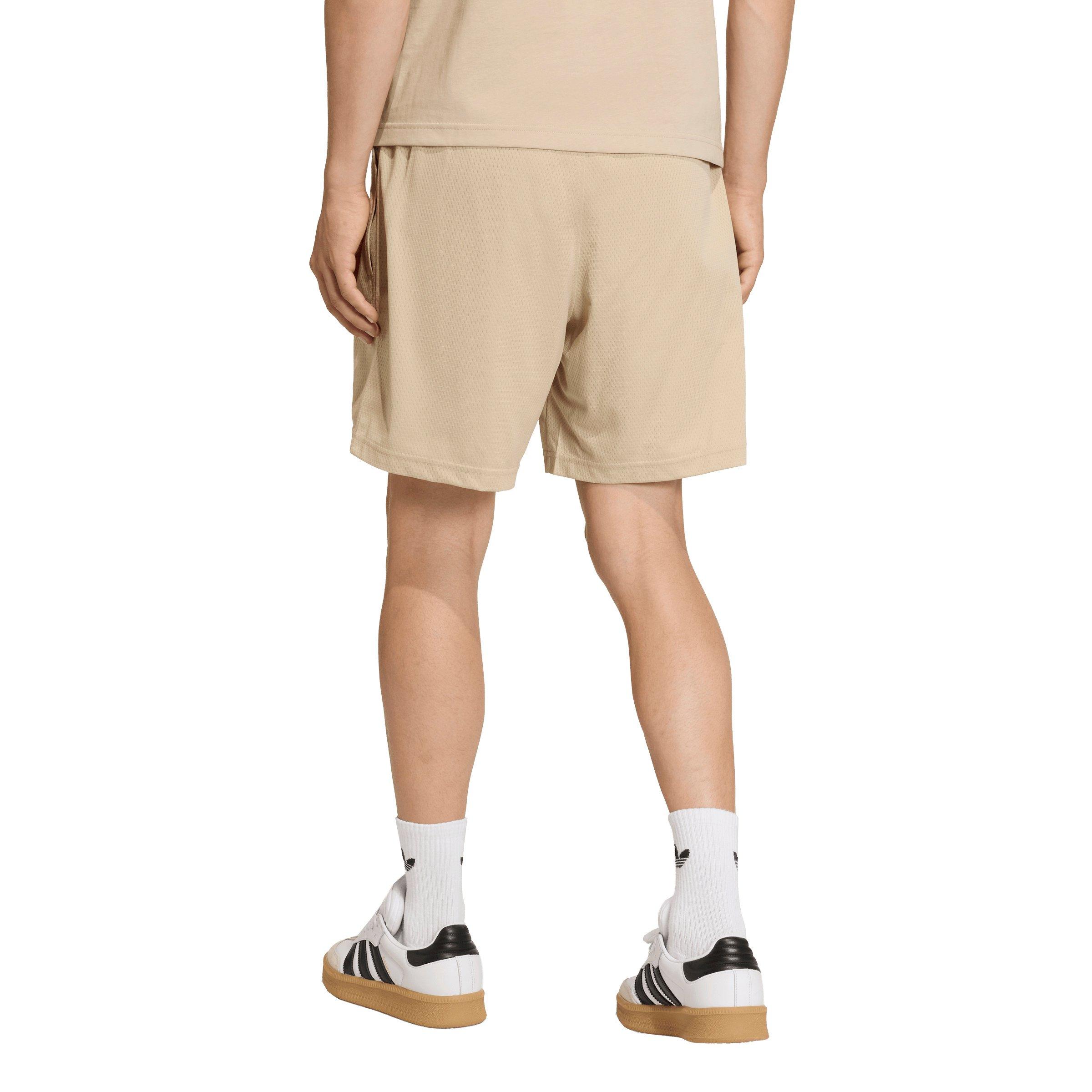 adidas Originals Men's Trefoil Essentials Mesh Shorts - Khaki - KHAKI Thumbnail View 2