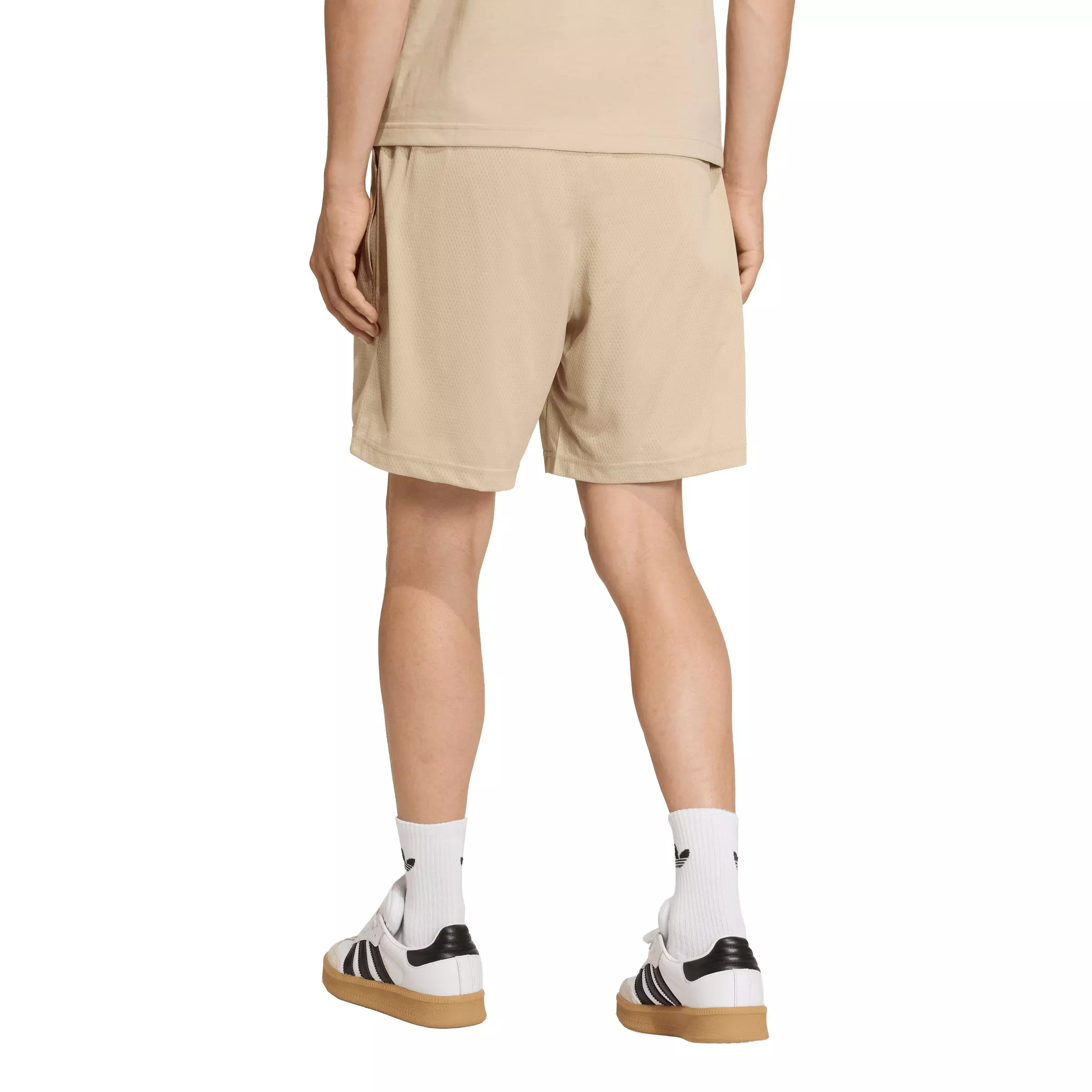 adidas Originals Men's Trefoil Essentials Mesh Shorts - Khaki - KHAKI