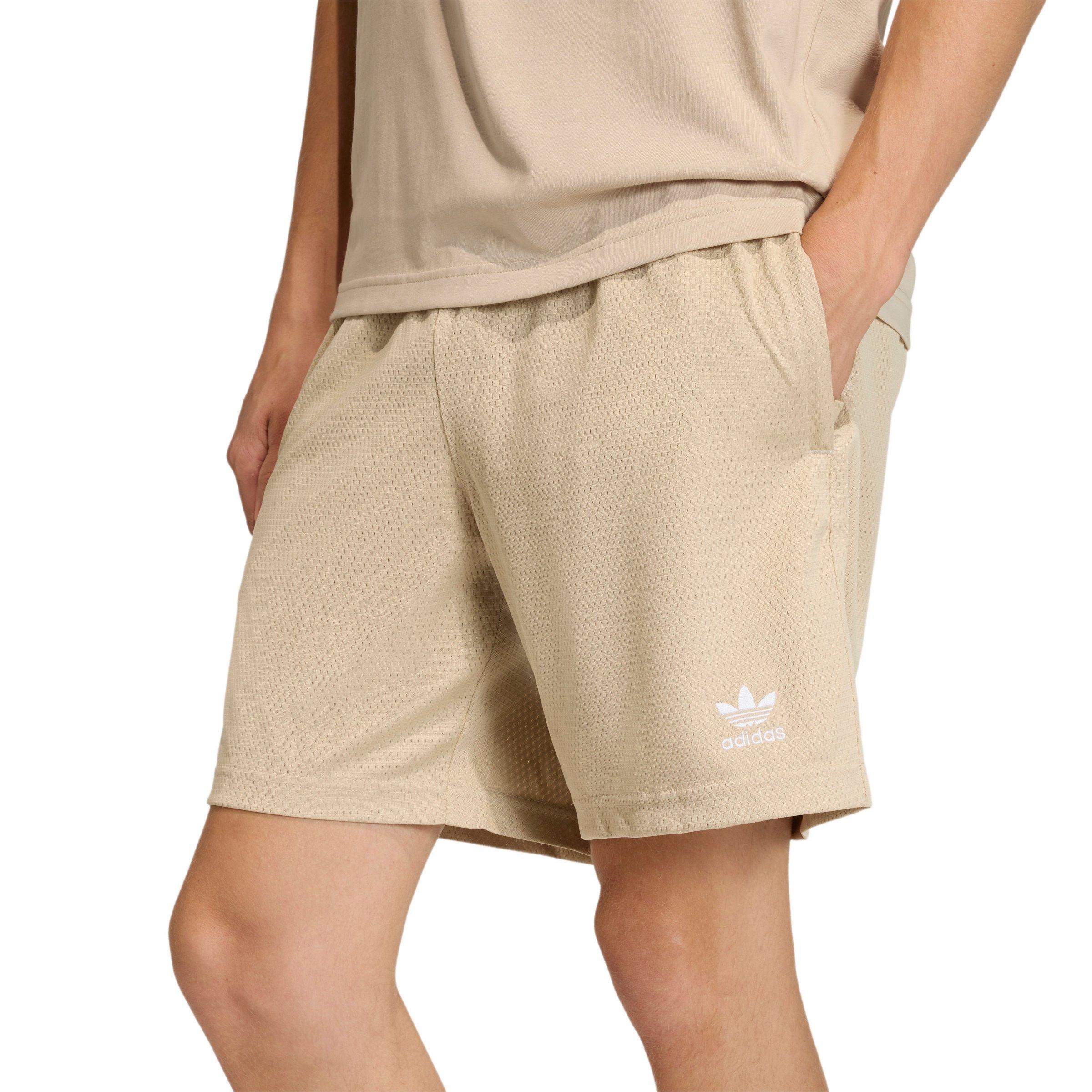adidas Originals Men's Trefoil Essentials Mesh Shorts - Khaki - KHAKI Thumbnail View 3