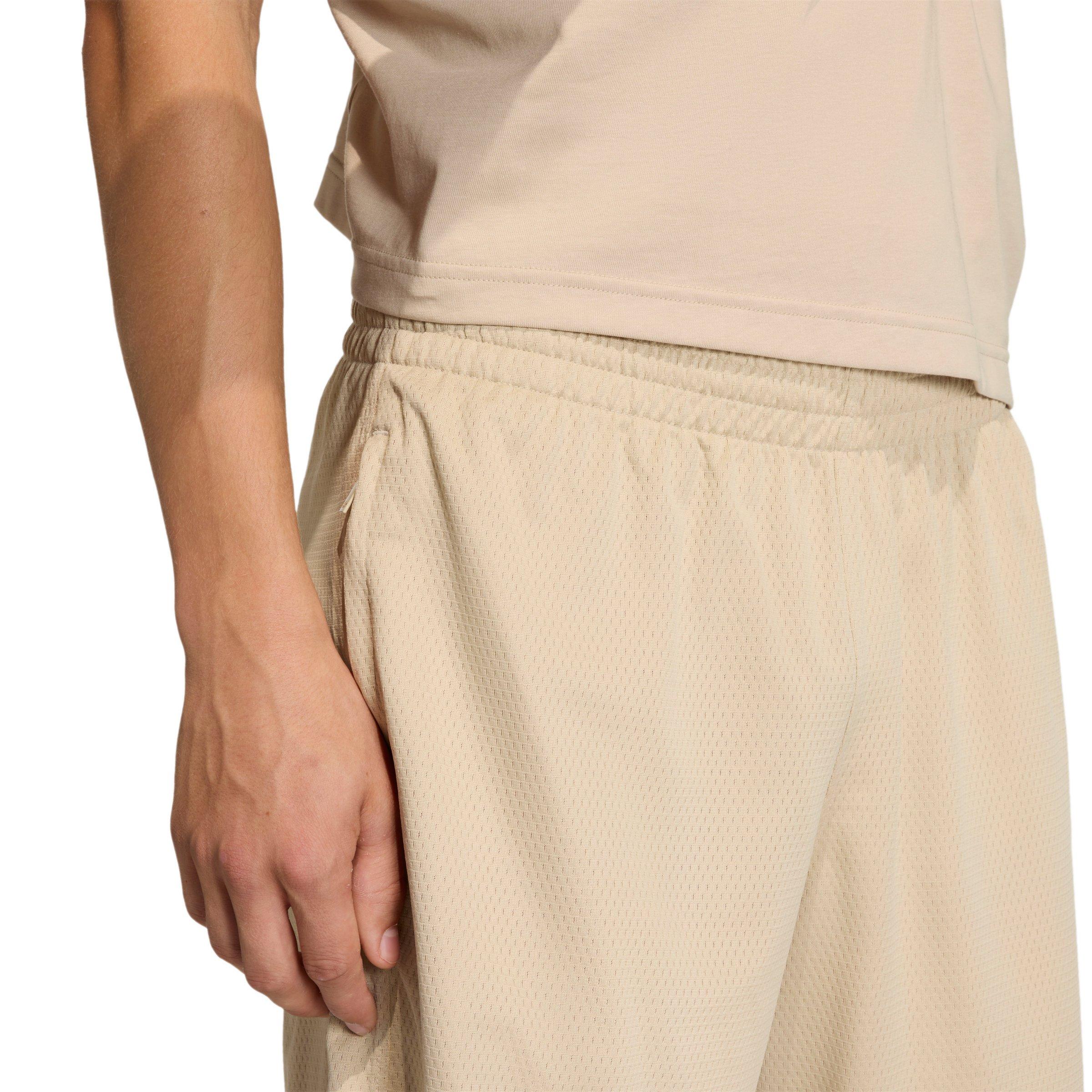 adidas Originals Men's Trefoil Essentials Mesh Shorts - Khaki - KHAKI Thumbnail View 4