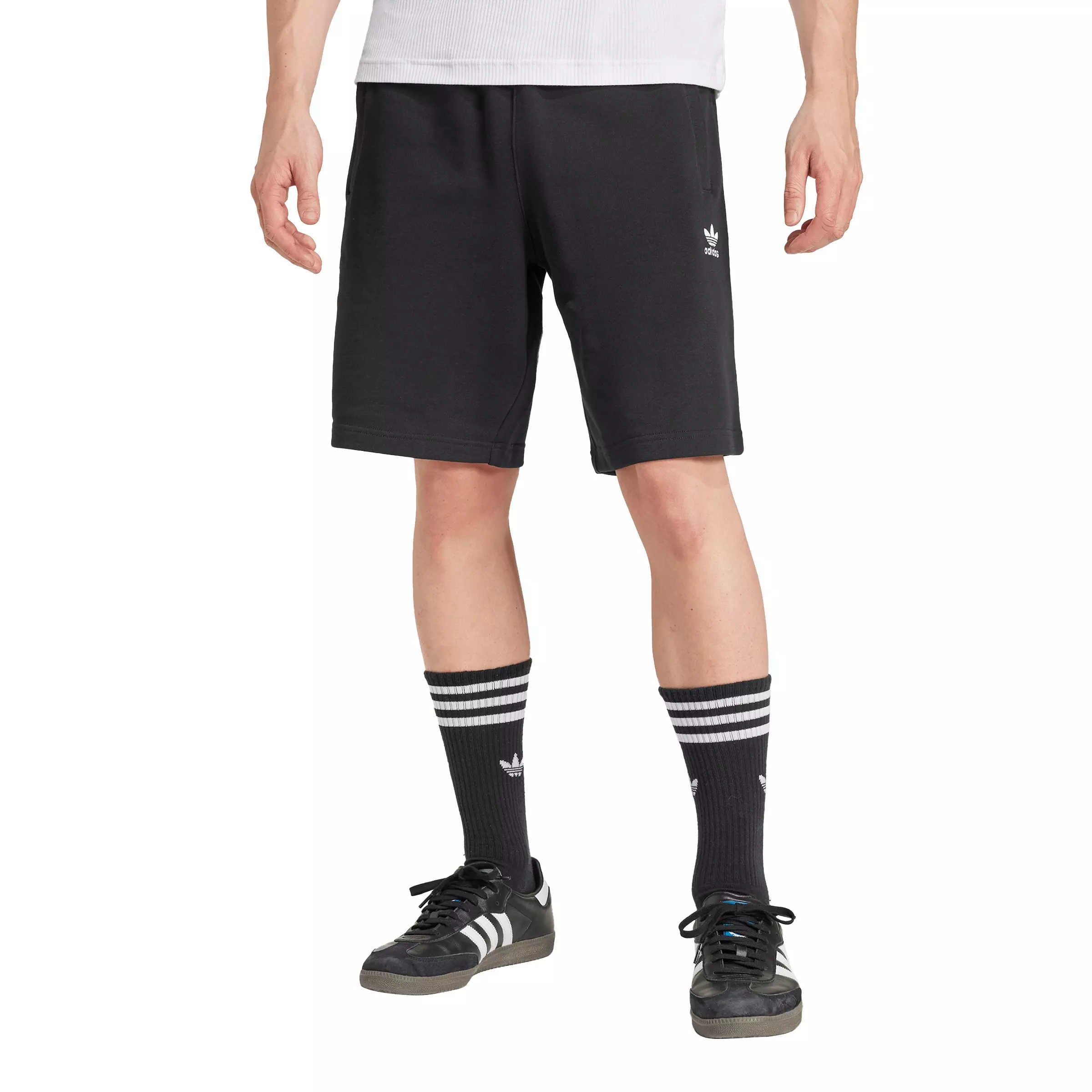 adidas Originals Men's Essentials Trefoil Shorts - Black - BLACK