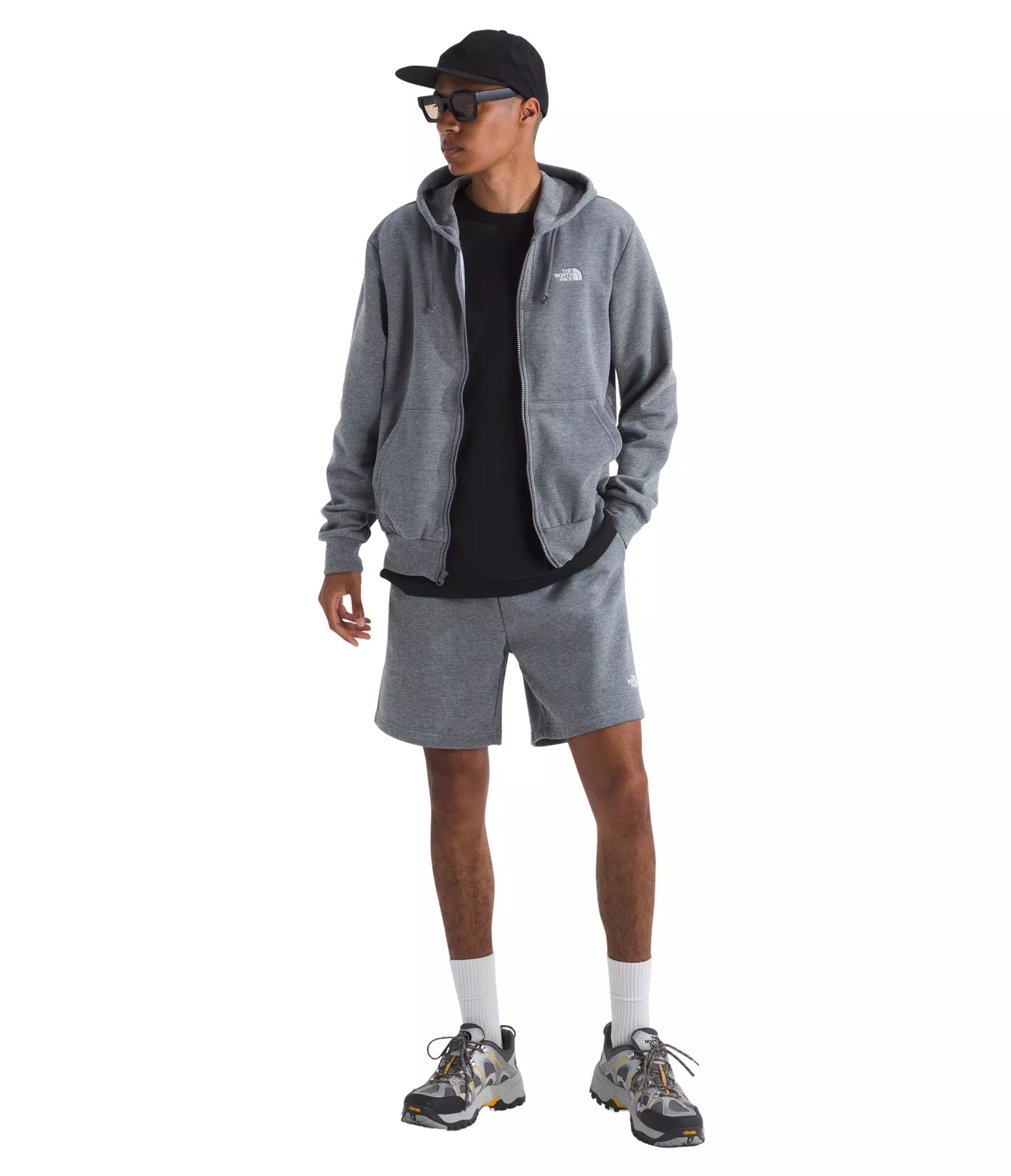 The North Face Men's Evolution Simple Dome Full Zip Hooded Jacket - Grey - GREY