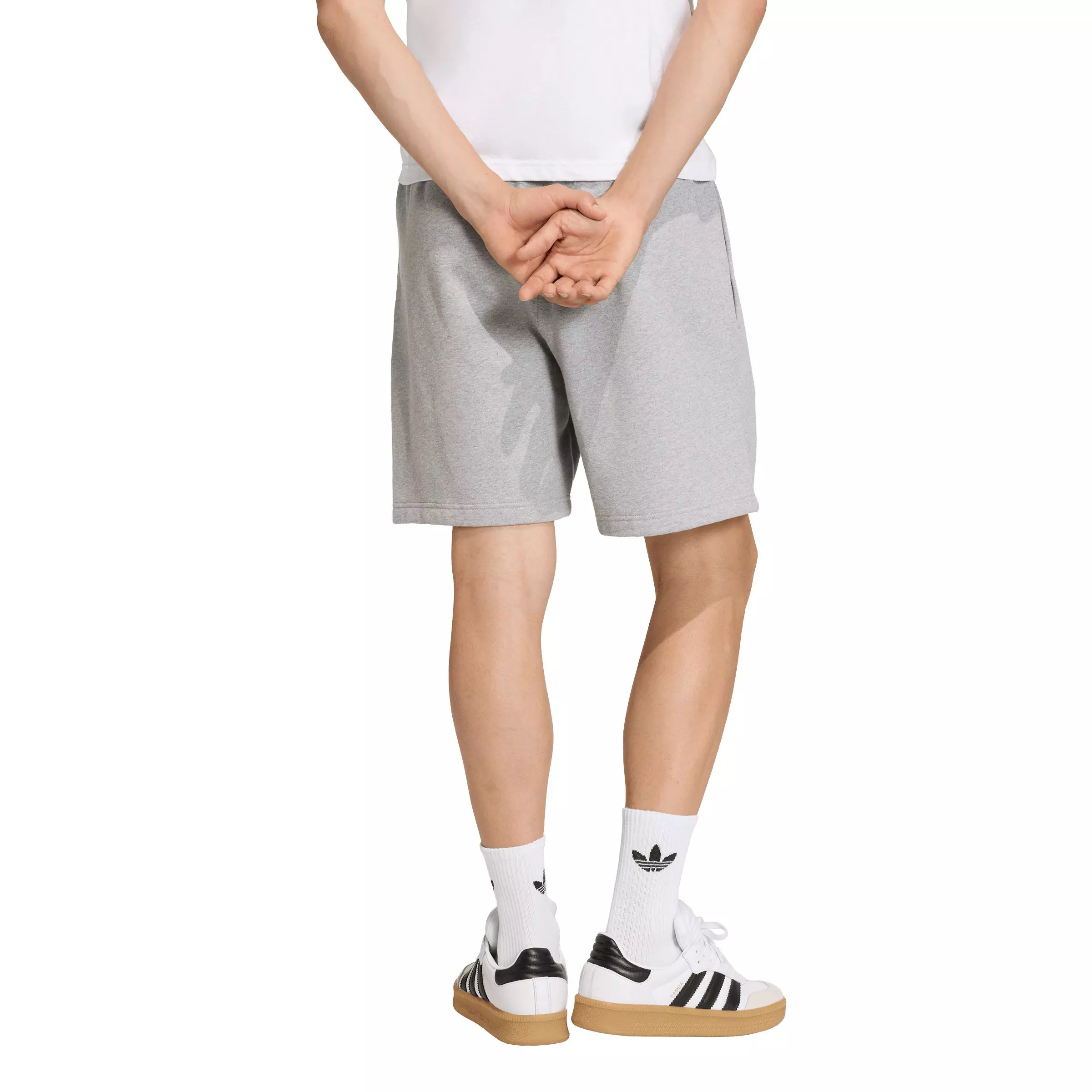 adidas Originals Men's Trefoil Essentials 7" Fleece Shorts - Grey - GREY