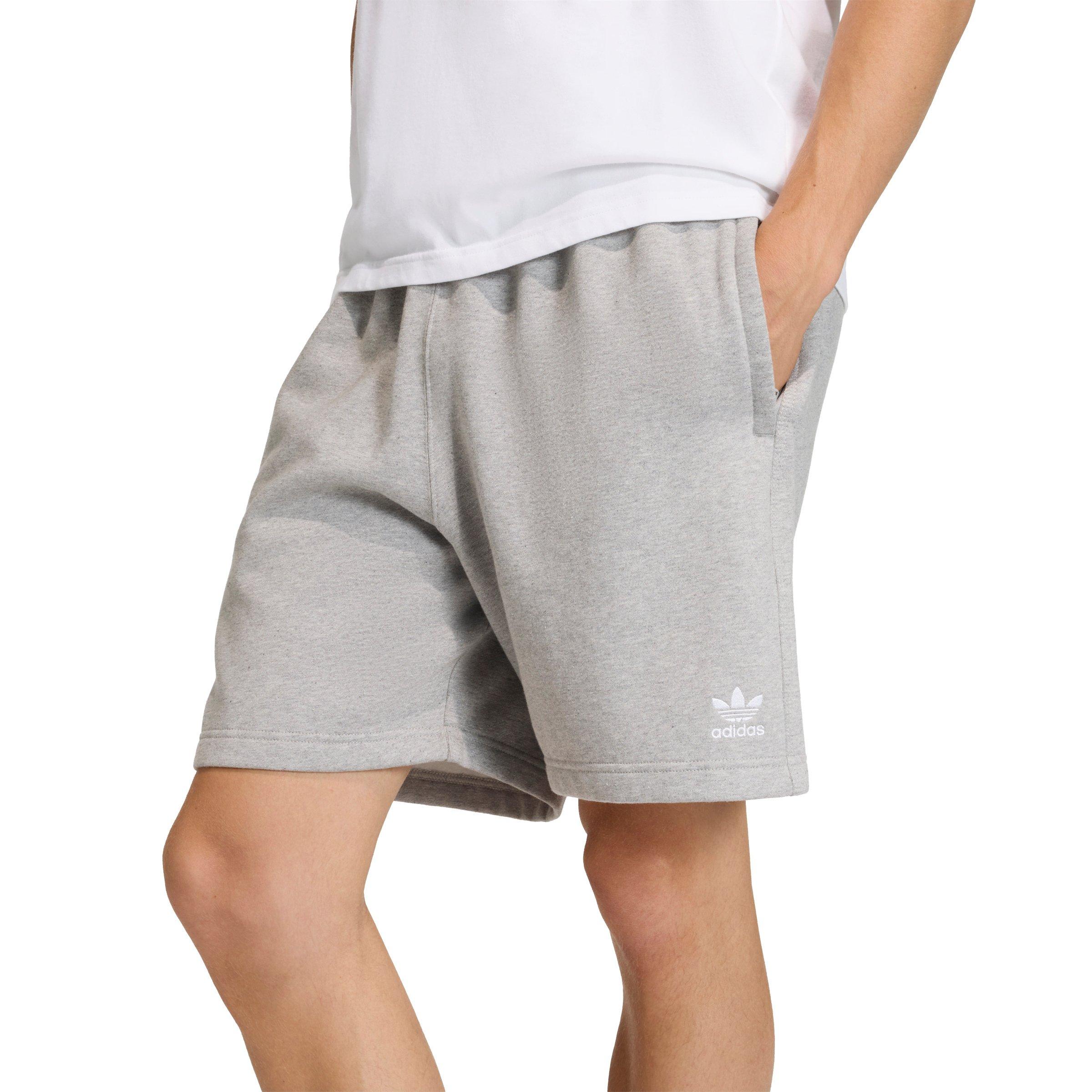 adidas Originals Men's Trefoil Essentials 7" Fleece Shorts - Grey - GREY Thumbnail View 3