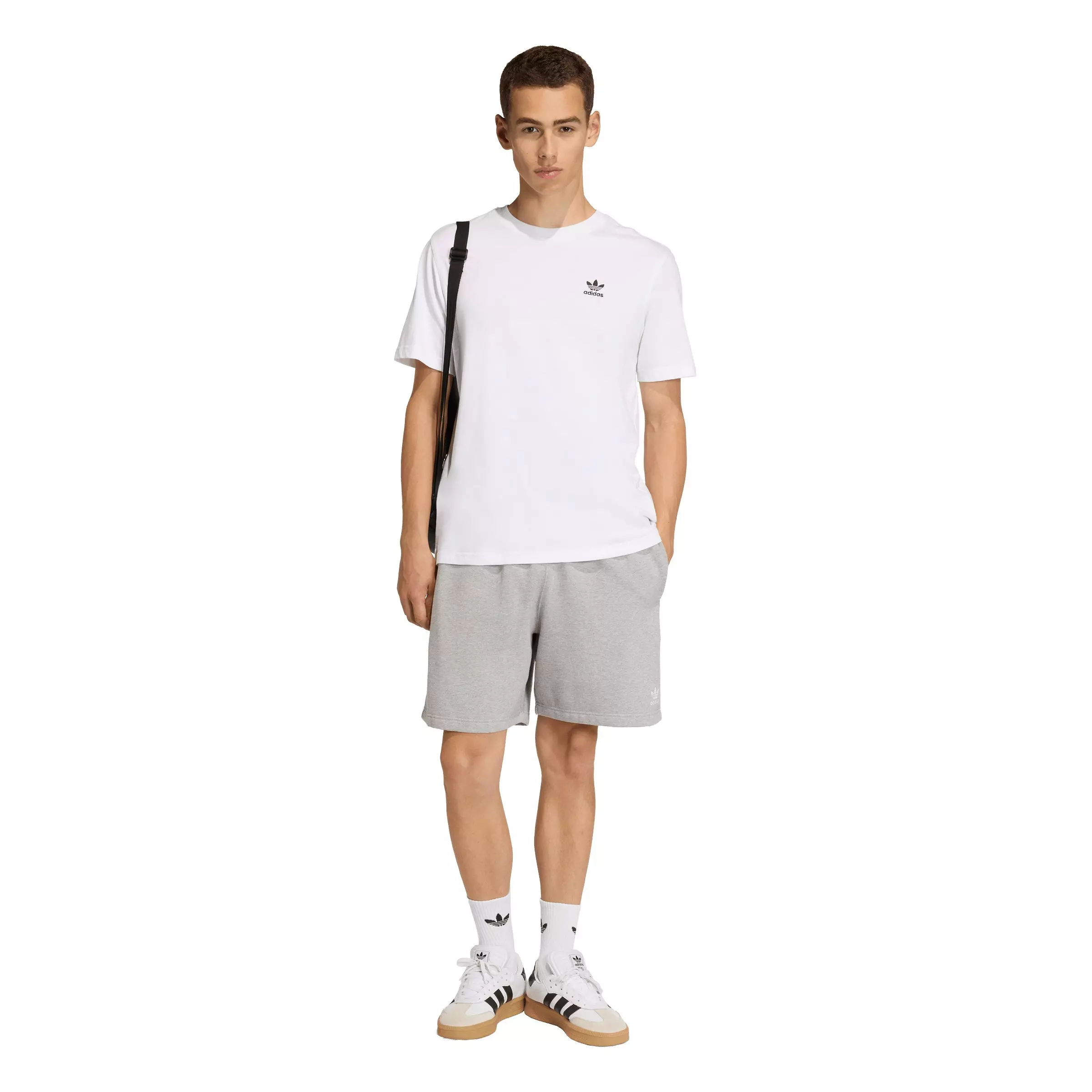 adidas Originals Men's Trefoil Essentials 7" Fleece Shorts - Grey - GREY