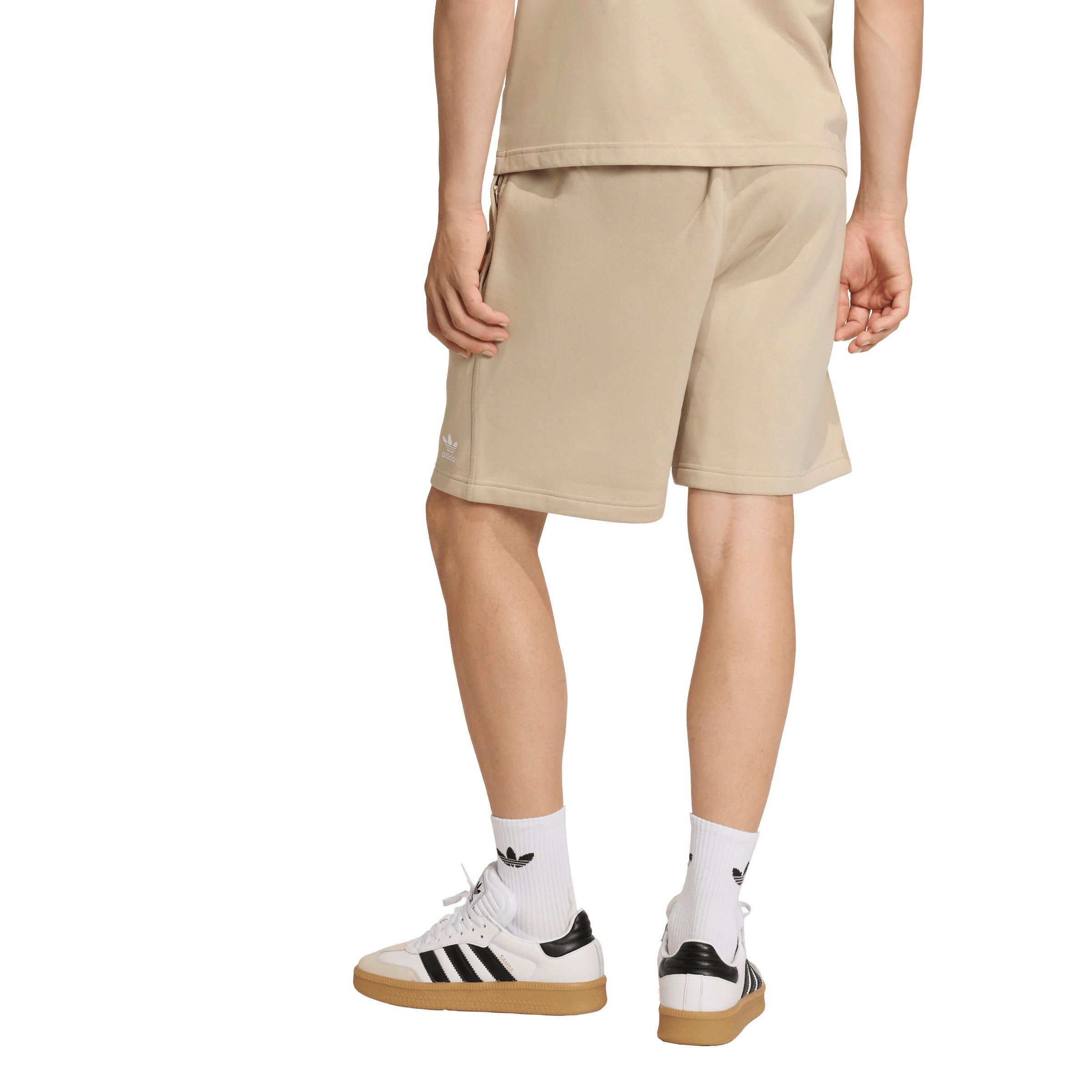 adidas Originals Men's Trefoil Essentials 7" Fleece Shorts - Khaki - KHAKI Thumbnail View 2
