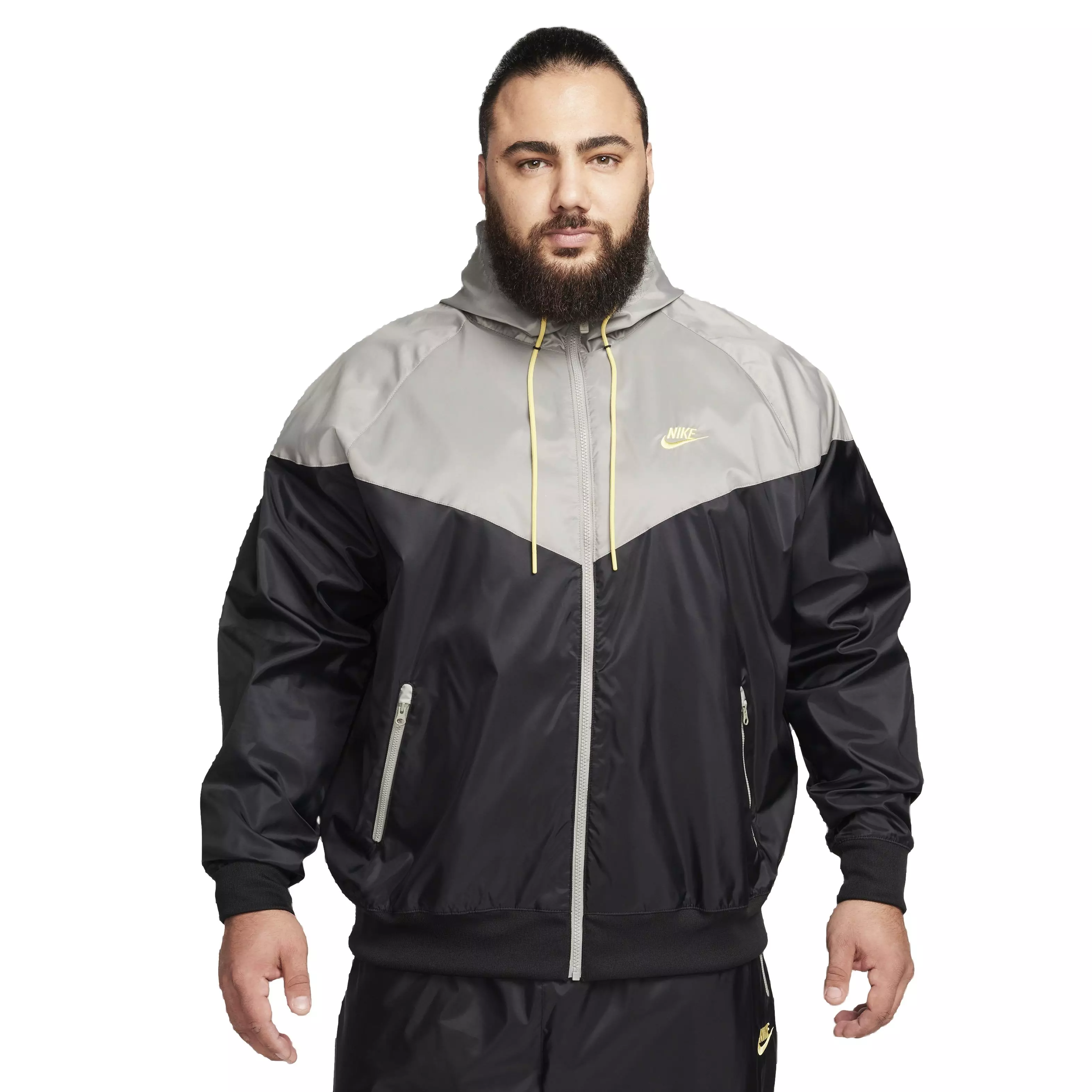 Nike Men's Sportswear Windrunner Hooded Jacket - BLACK/GREY