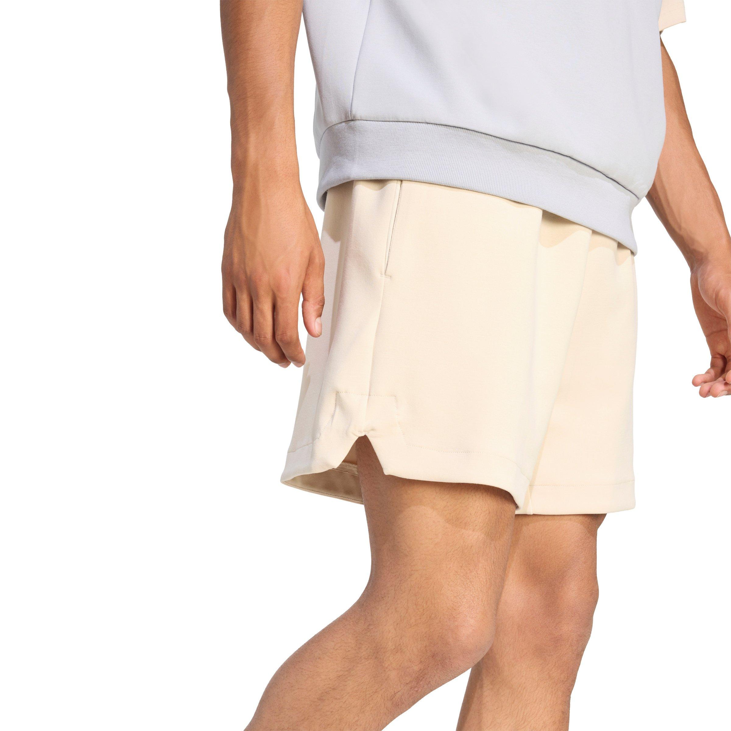 adidas Men's Soft Lux Shorts - Beige - BEIGE Thumbnail View 4