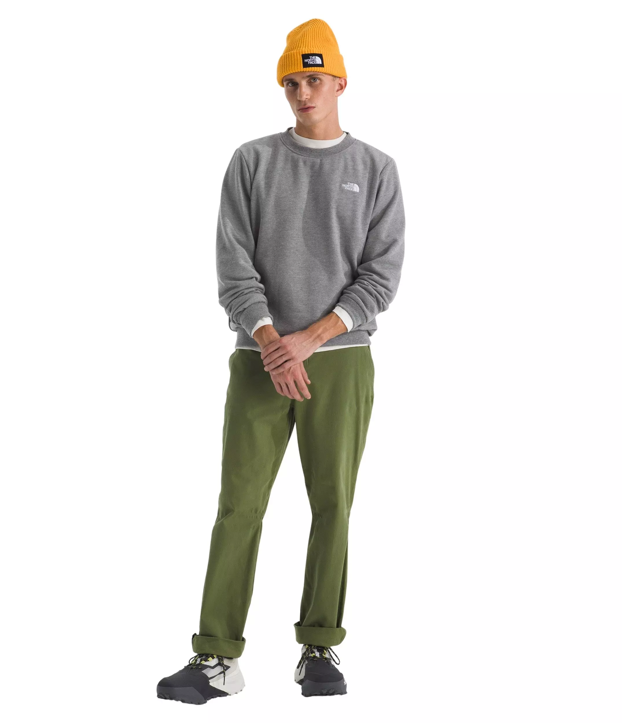 The North Face Men's Evolution Simple Dome Crewneck Sweatshirt - Grey - GREY