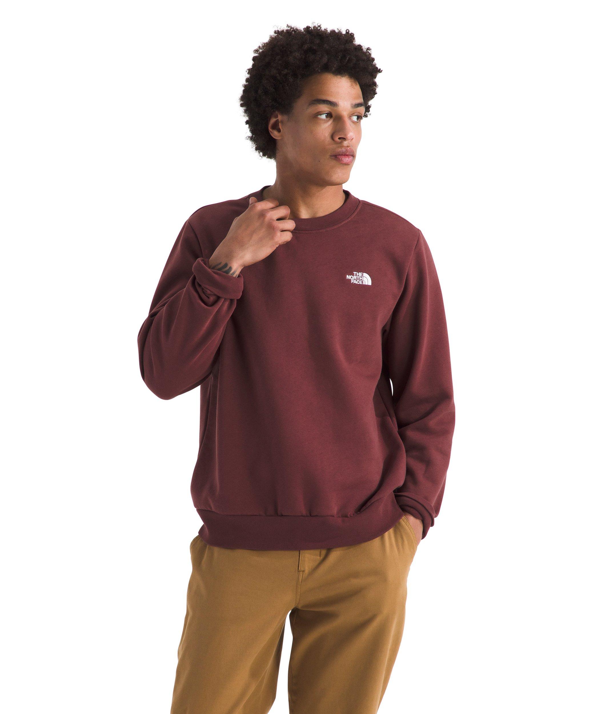 The North Face Men's Evolution Simple Dome Crewneck Sweatshirt - Dark Red - DARK RED Thumbnail View 1