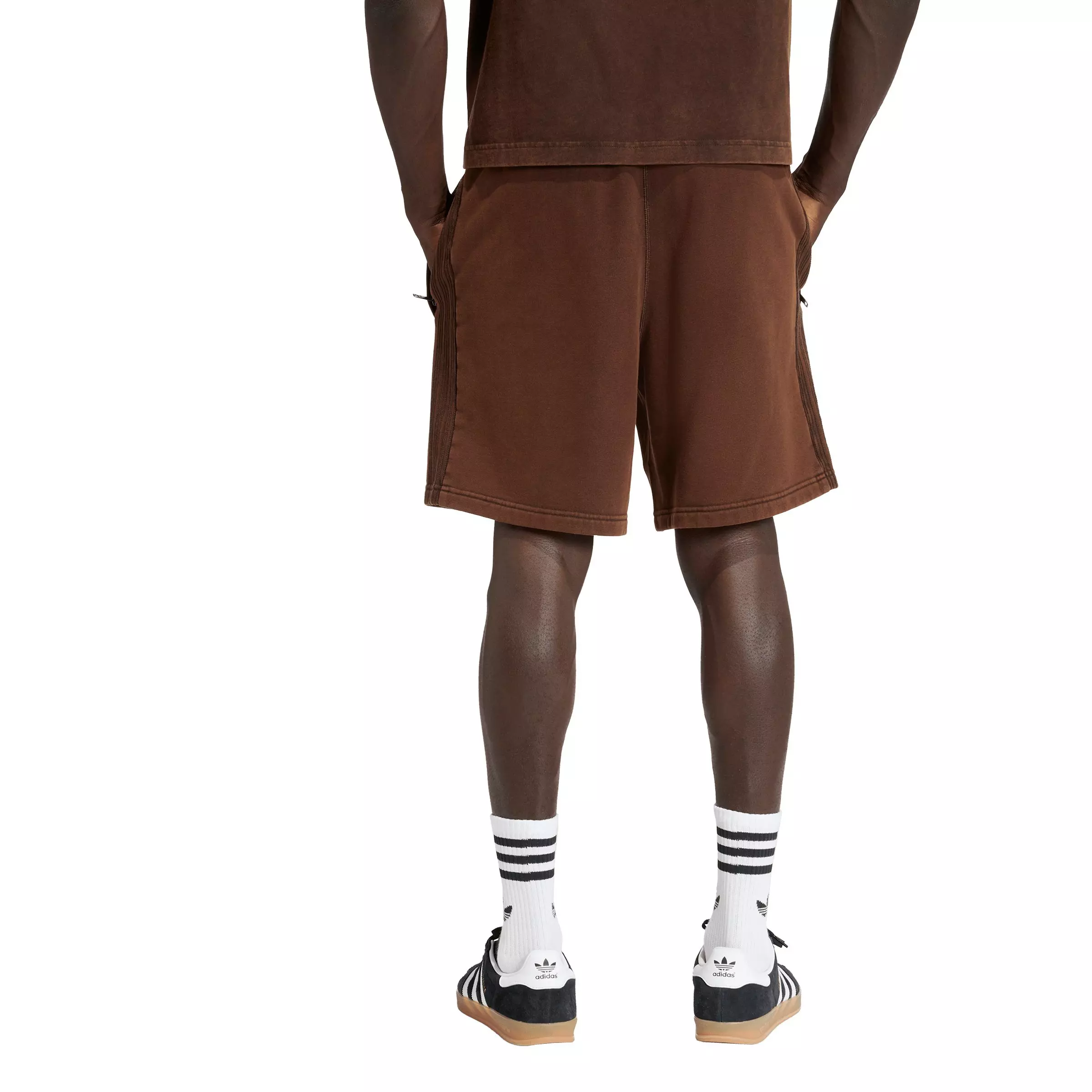 adidas Originals Men's Premium Essentials Retro Washed Shorts - Brown - BROWN