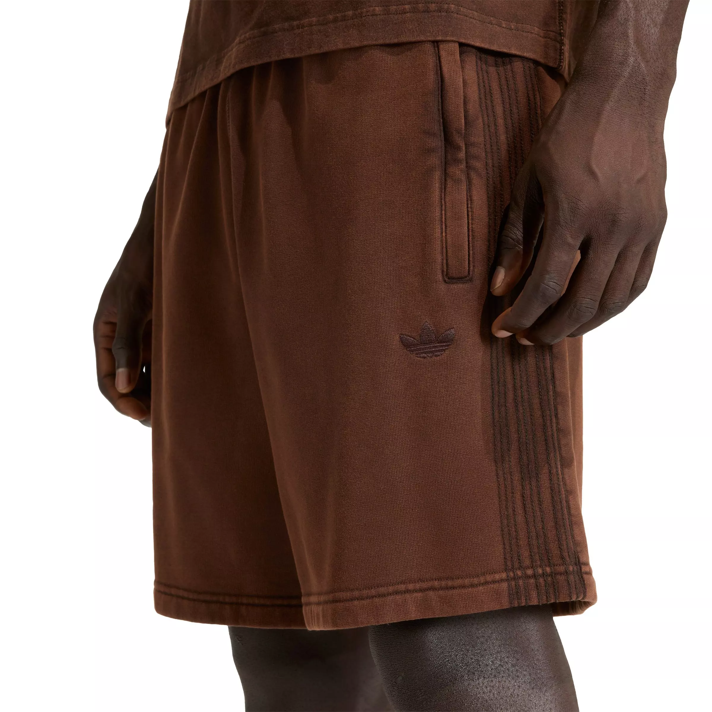 adidas Originals Men's Premium Essentials Retro Washed Shorts - Brown - BROWN