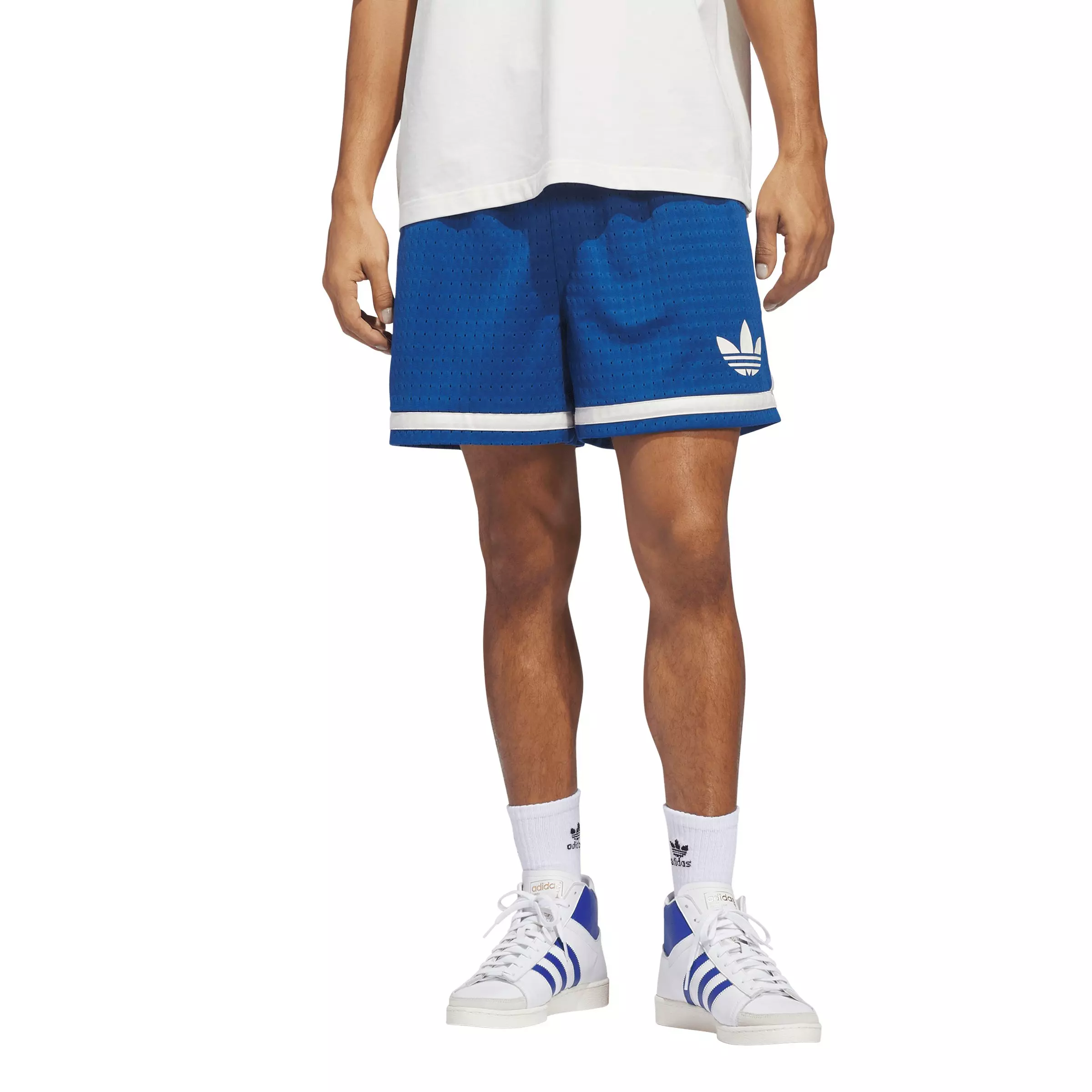 adidas Originals Men's Basketball Shorts - Blue - BLUE