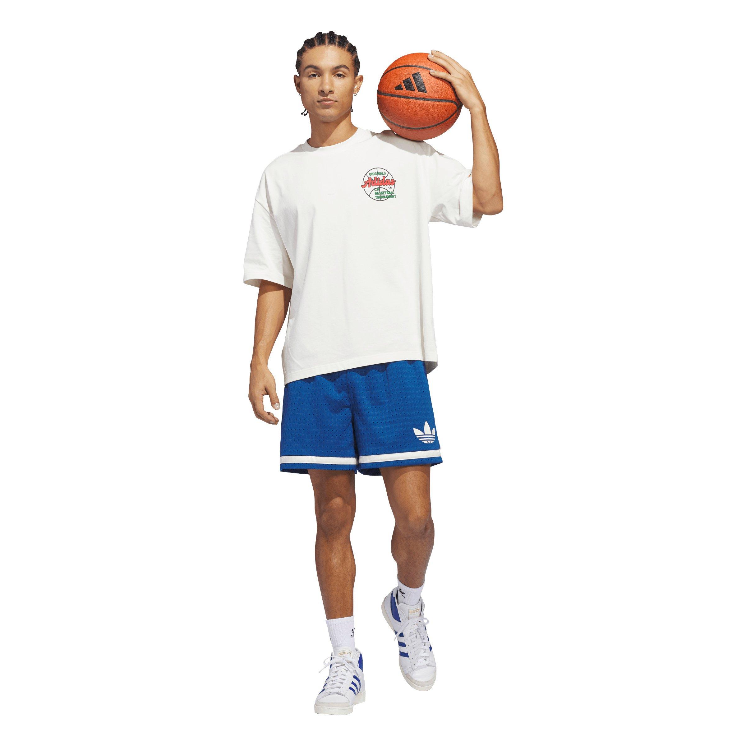 adidas Originals Men's Basketball Shorts - Blue - BLUE Thumbnail View 5