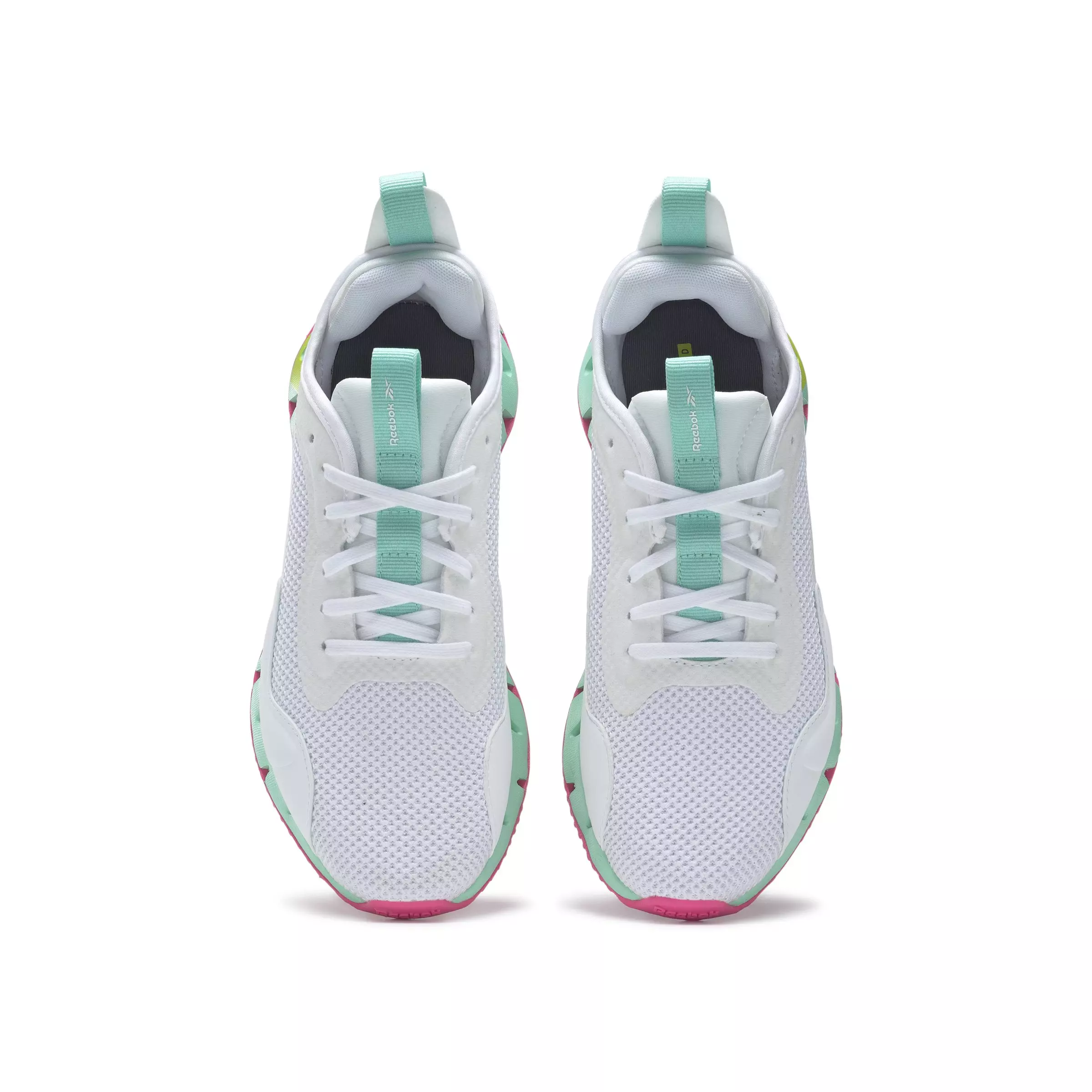 Reebok Zig Dynamica "Ftwr White/Hin Mint/Acid Yellow" Women's Running Shoe - WHITE/MINT
