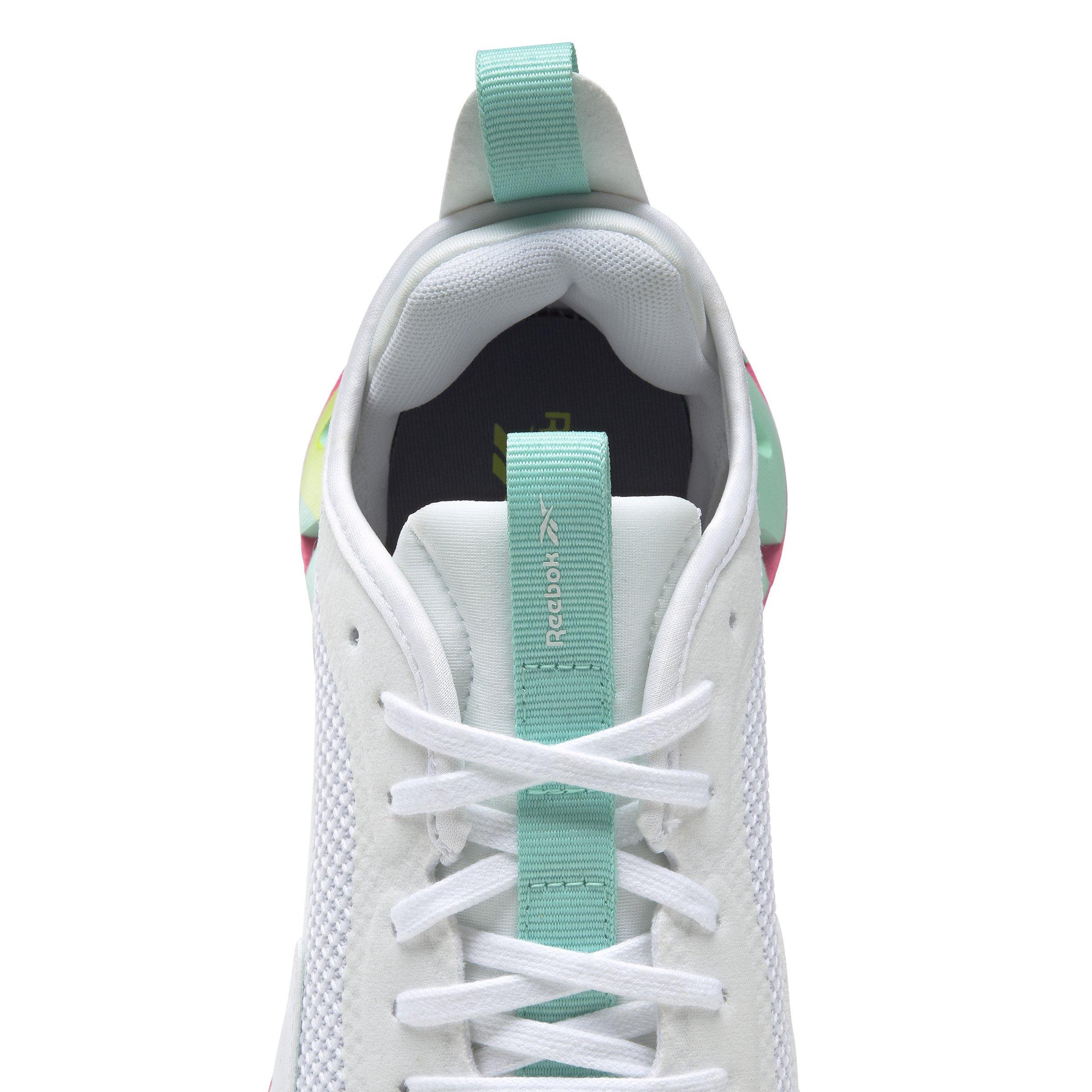 Reebok Zig Dynamica "Ftwr White/Hin Mint/Acid Yellow" Women's Running Shoe - WHITE/MINT Thumbnail View 7