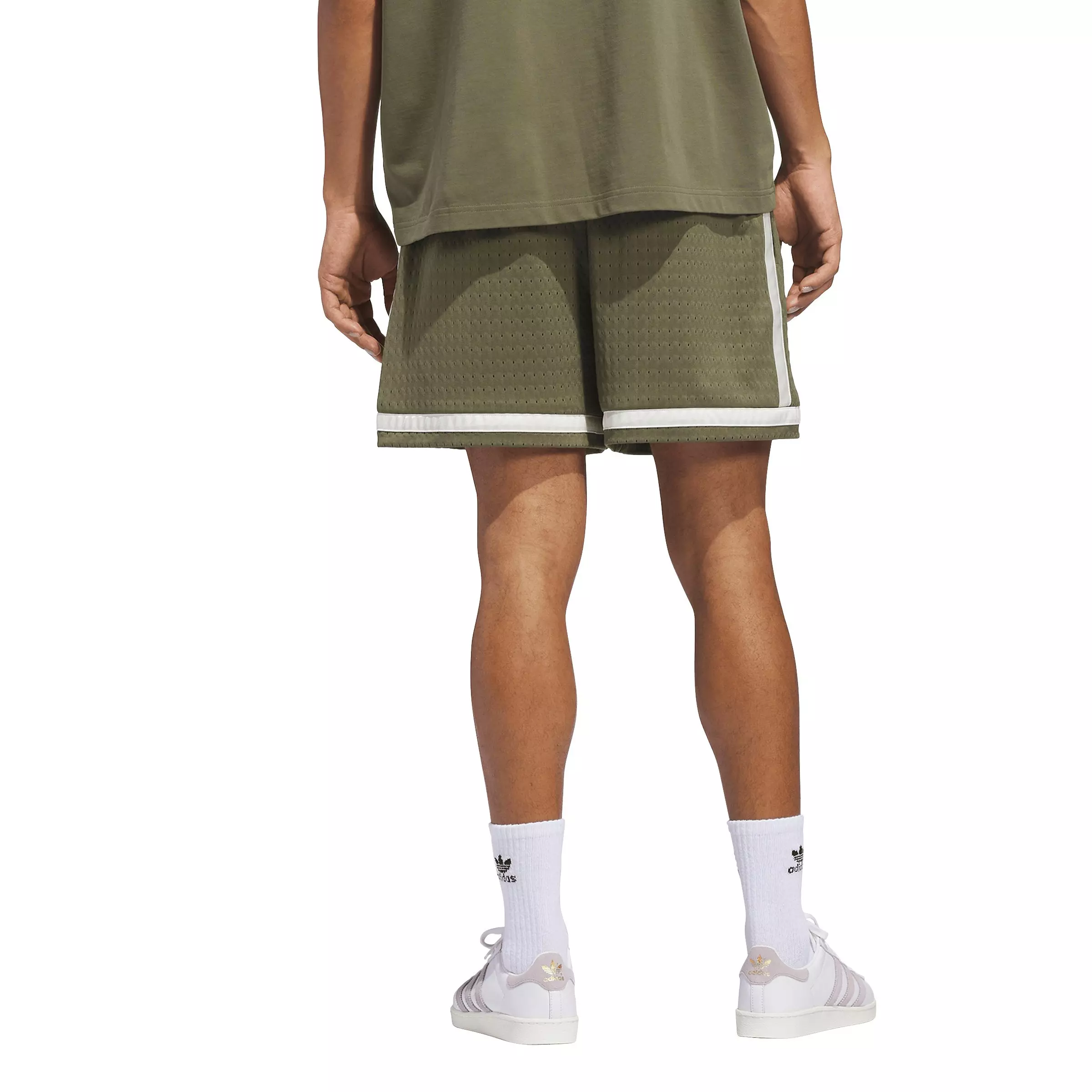 adidas Originals Men's Basketball Shorts - Olive - OLIVE