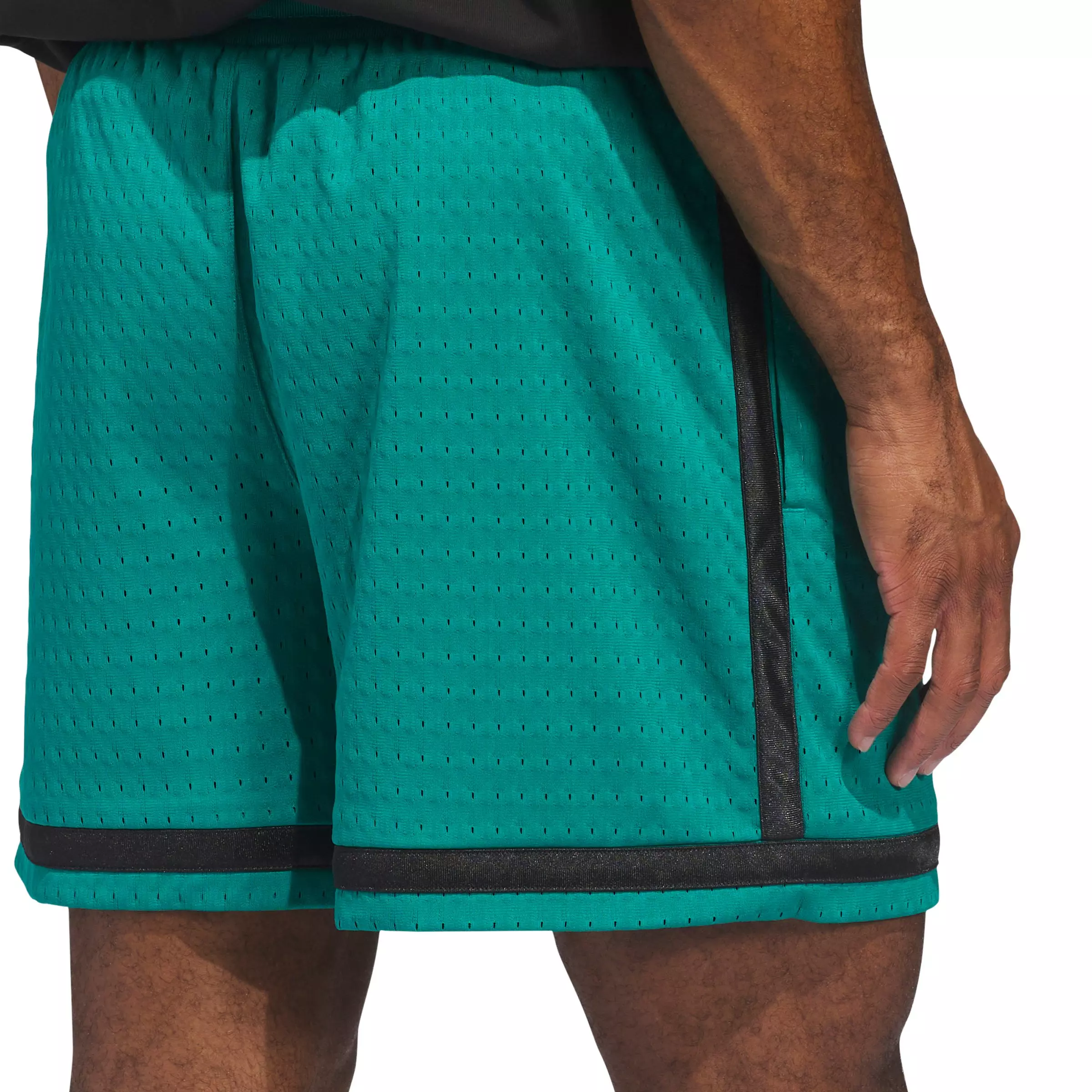 adidas Originals Men's Basketball Shorts - Green/Black - GREEN/BLACK