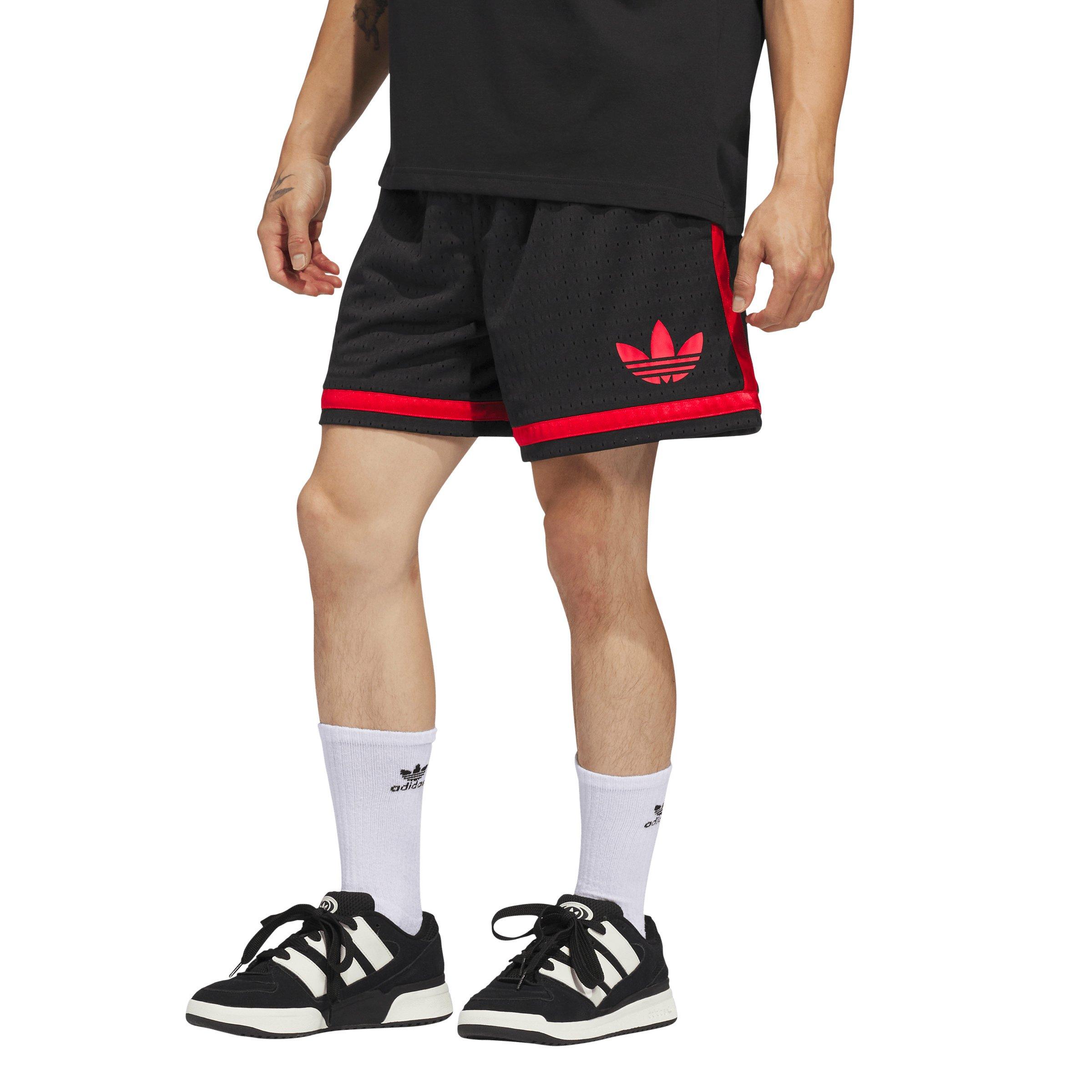 adidas Originals Men's Basketball Shorts - Black/Red - BLACK/RED Thumbnail View 1