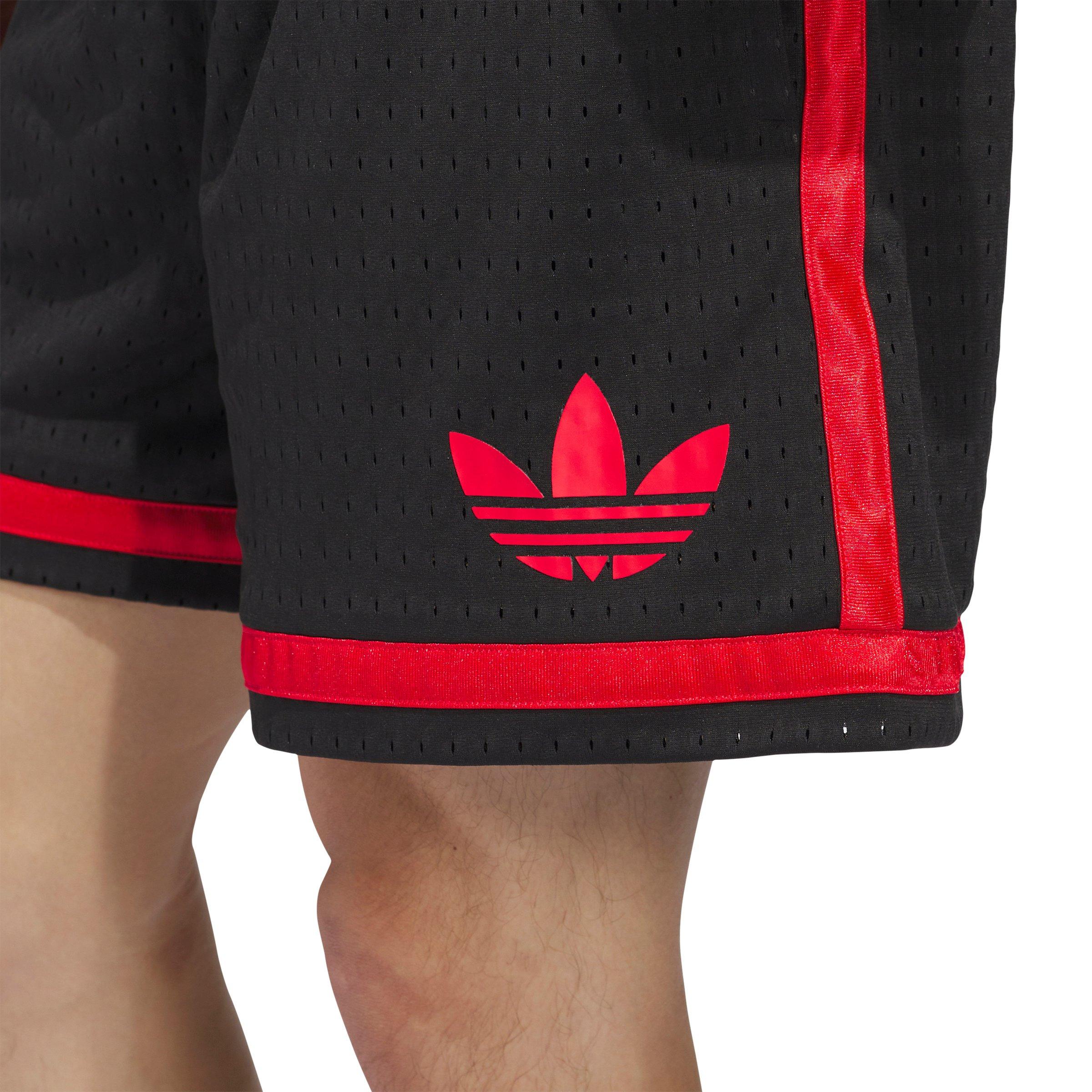 adidas Originals Men's Basketball Shorts - Black/Red - BLACK/RED Thumbnail View 3