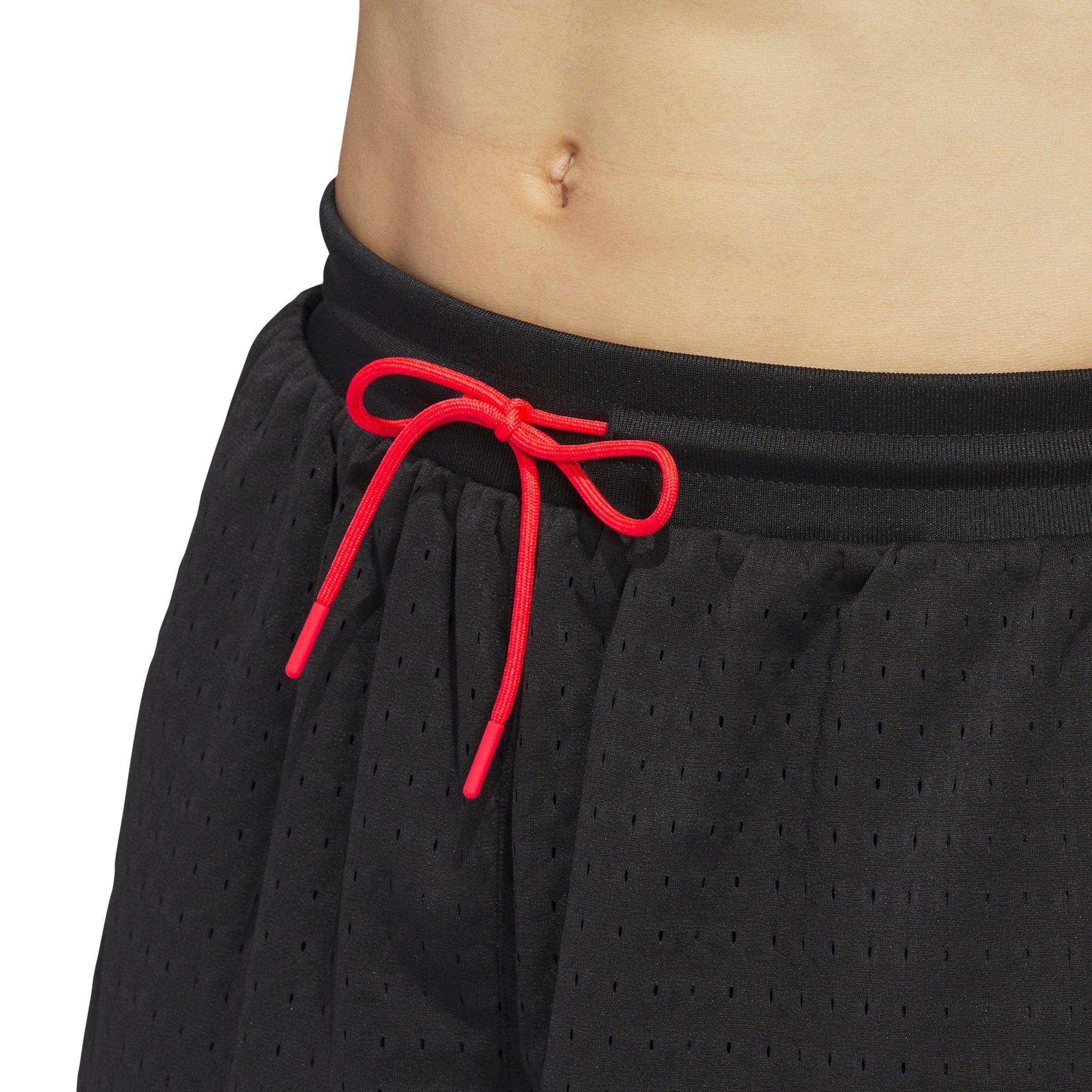 adidas Originals Men's Basketball Shorts - Black/Red - BLACK/RED Thumbnail View 4