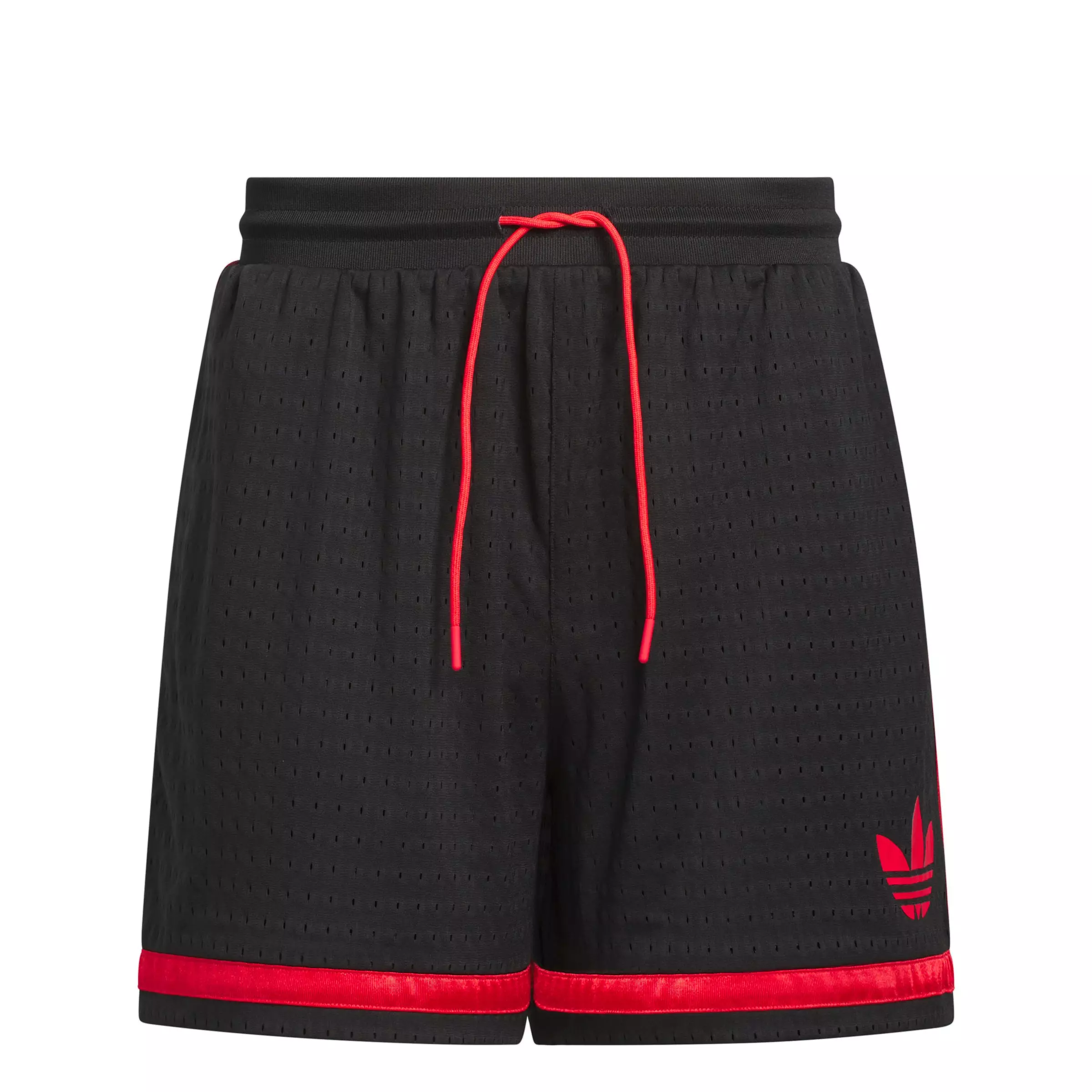 adidas Originals Men's Basketball Shorts - Black/Red - BLACK/RED