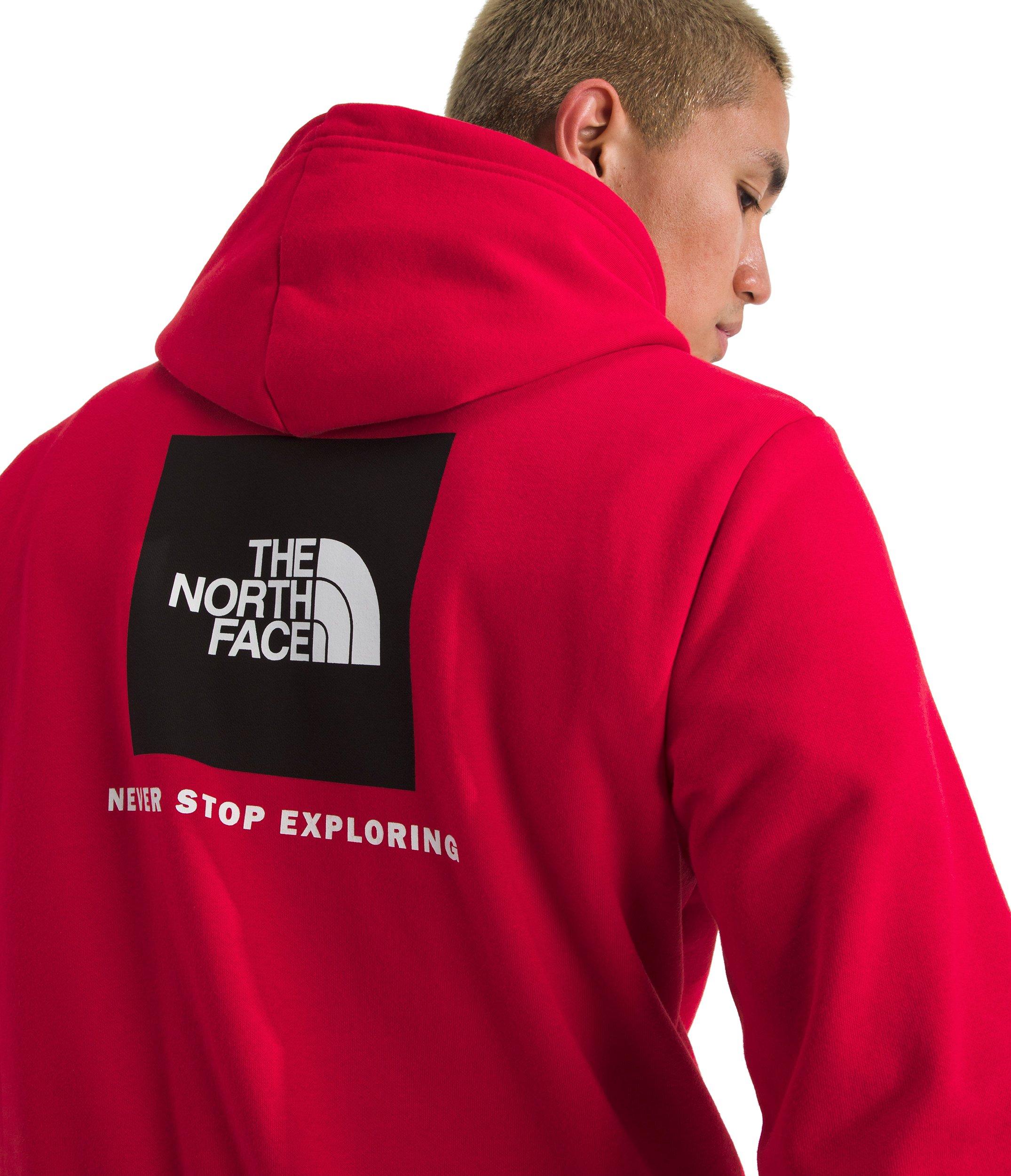 The North Face Men's Evolution Box NSE Hoodie - Red - RED Thumbnail View 3