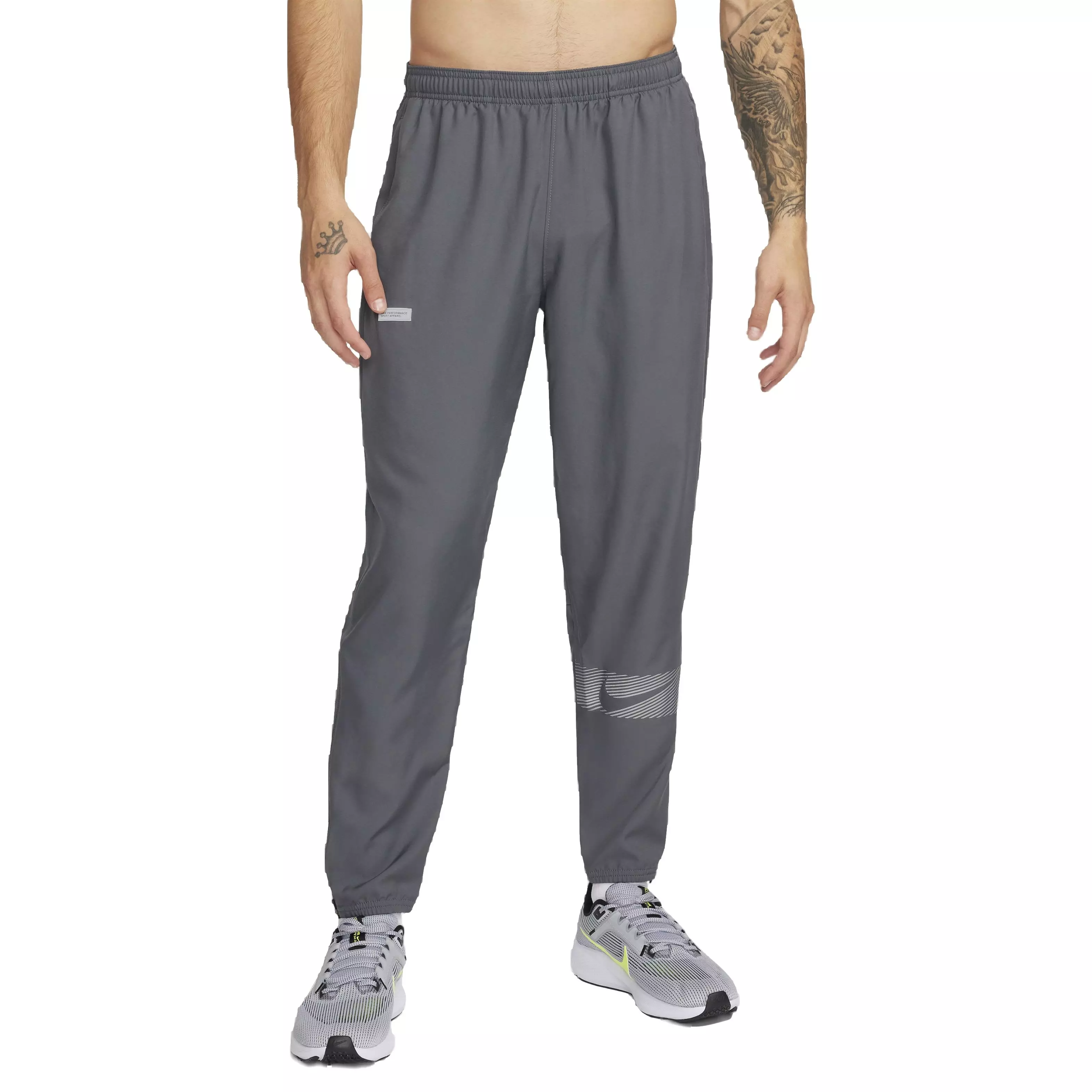 Nike Men's Dri-FIT Flash Challenger Woven Running Pants - GREY