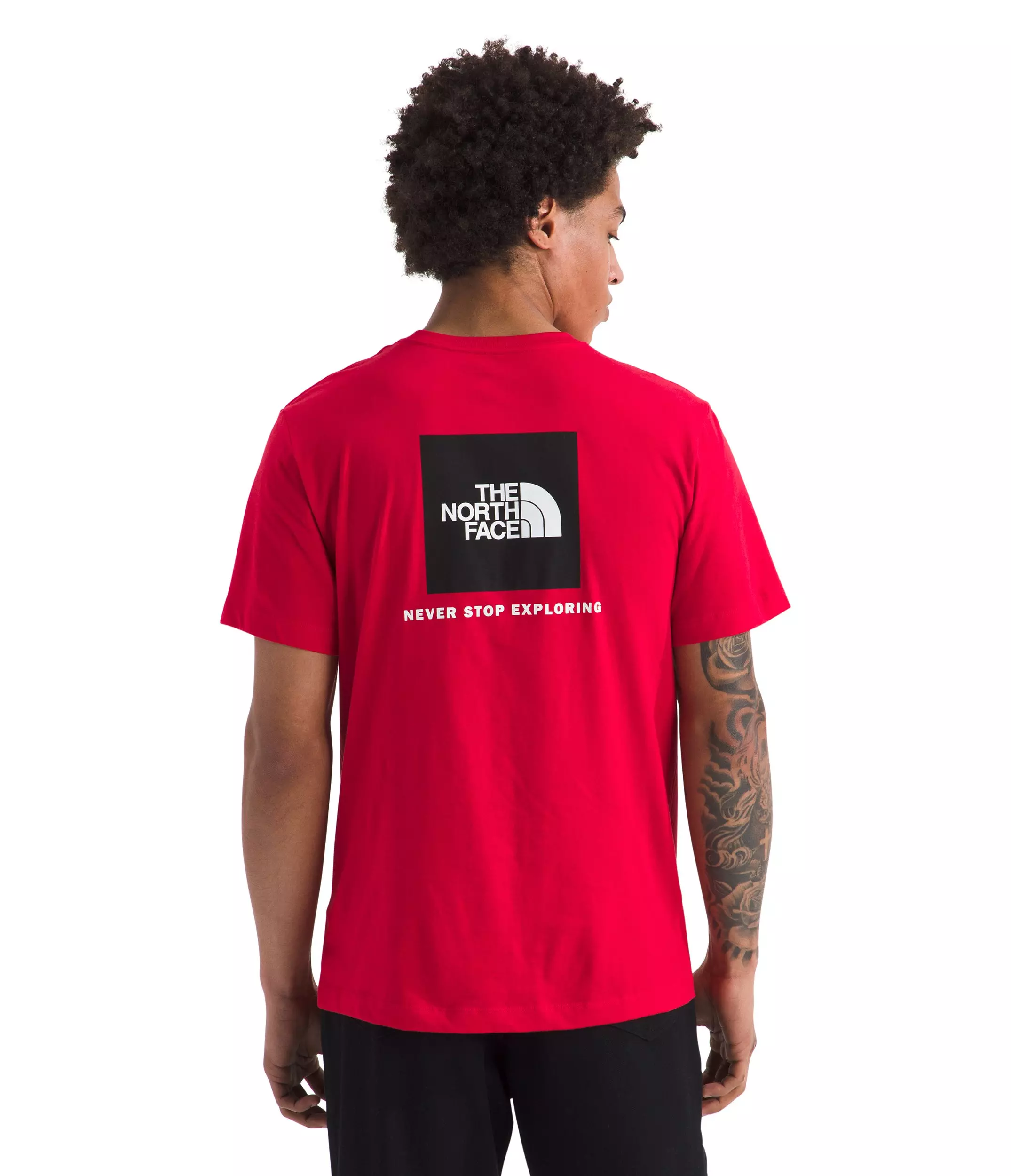 The North Face Men's Evolution Box NSE Short Sleeve Tee - Red - RED