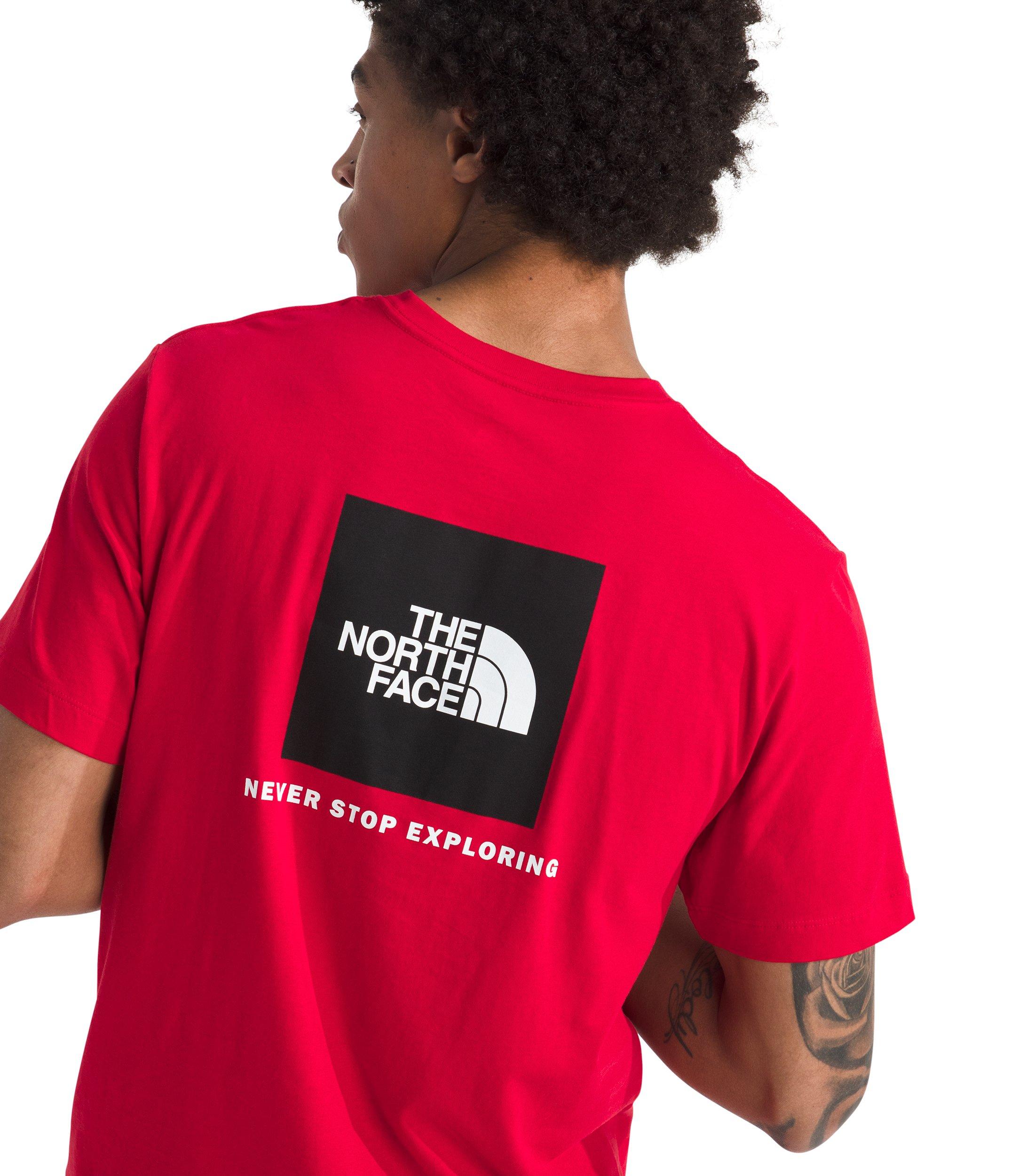 The North Face Men's Evolution Box NSE Short Sleeve Tee - Red - RED Thumbnail View 3