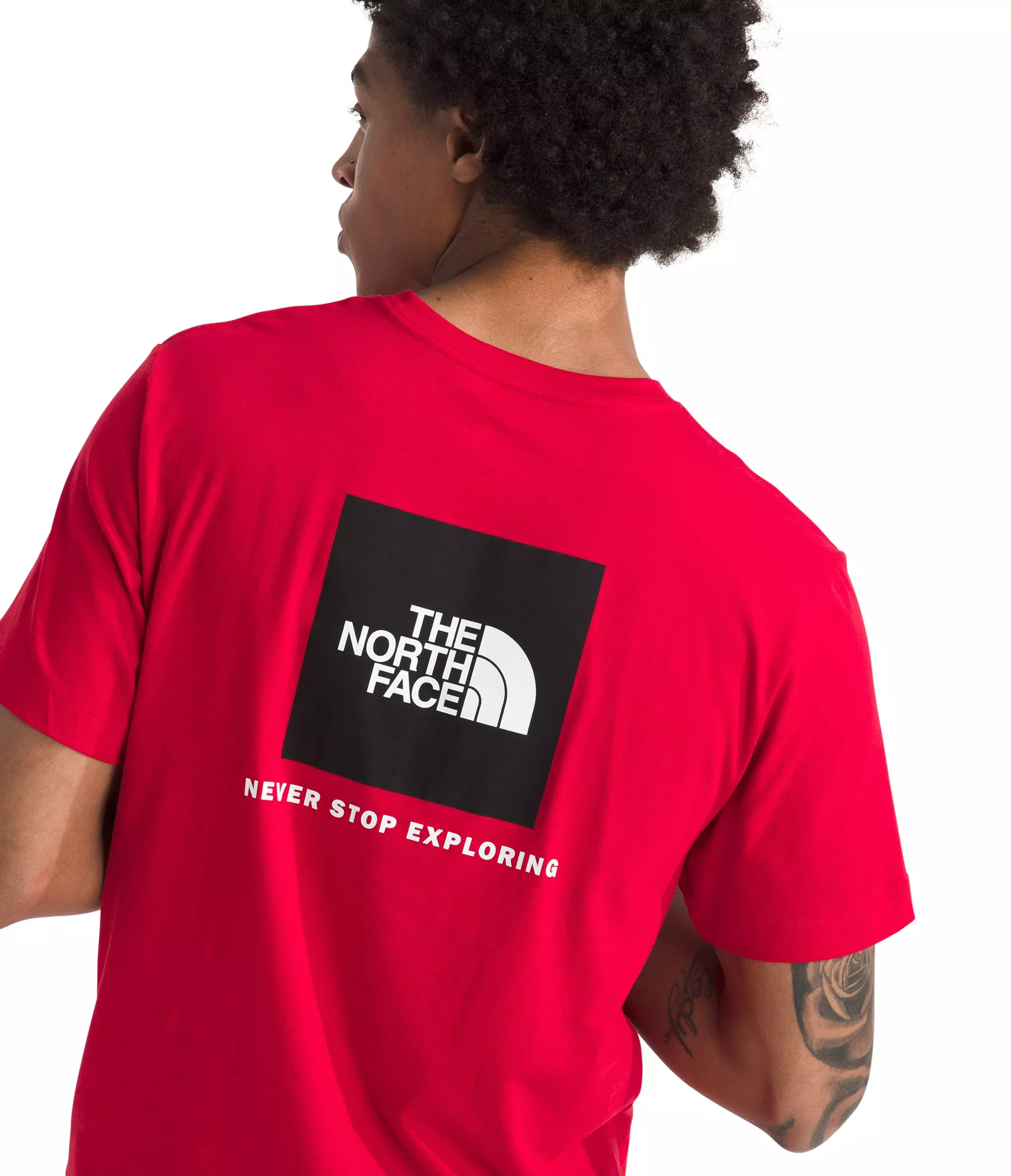 The North Face Men's Evolution Box NSE Short Sleeve Tee - Red - RED