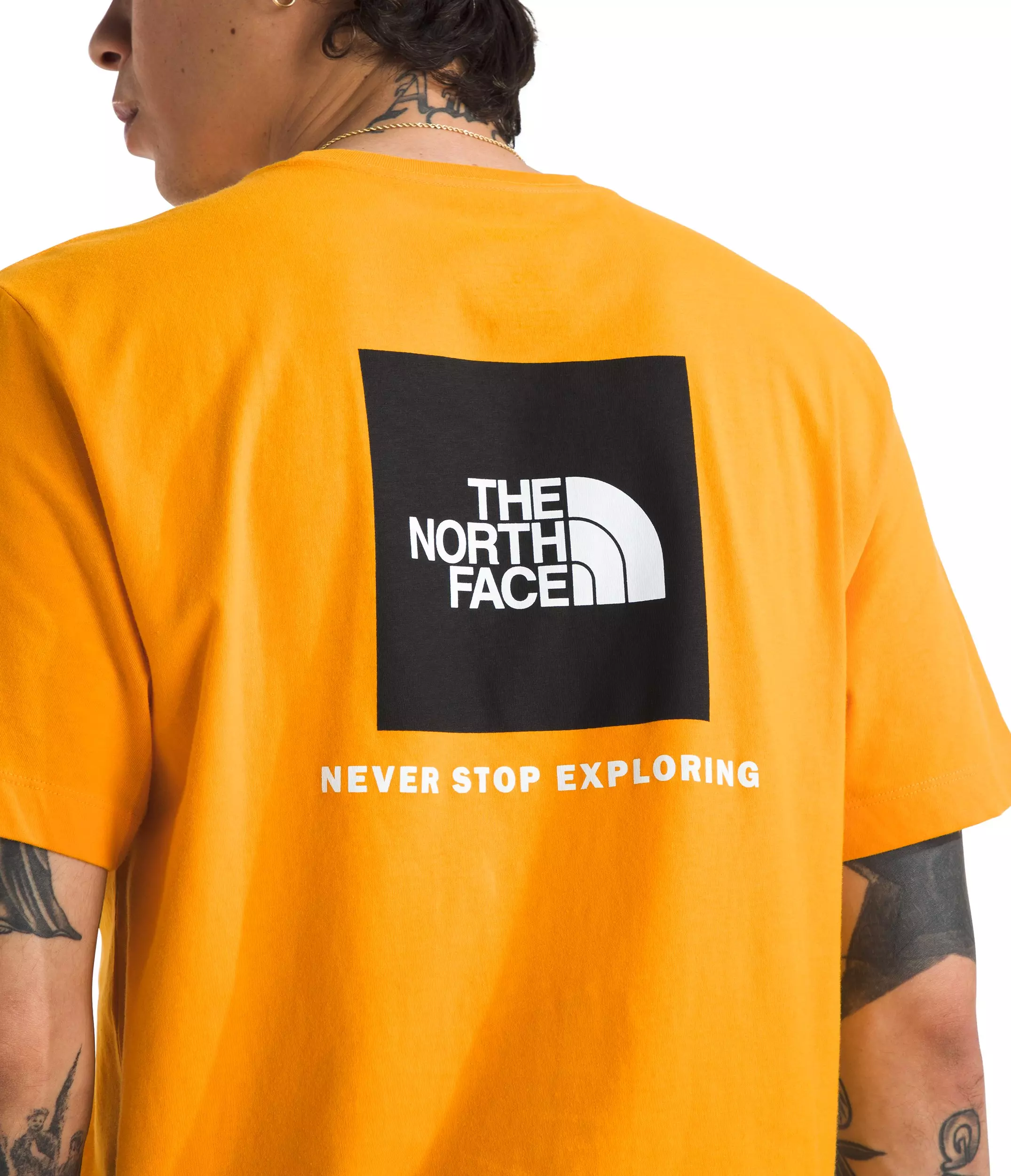 The North Face Men's Evolution Box NSE Short Sleeve Tee - Yellow - YELLOW