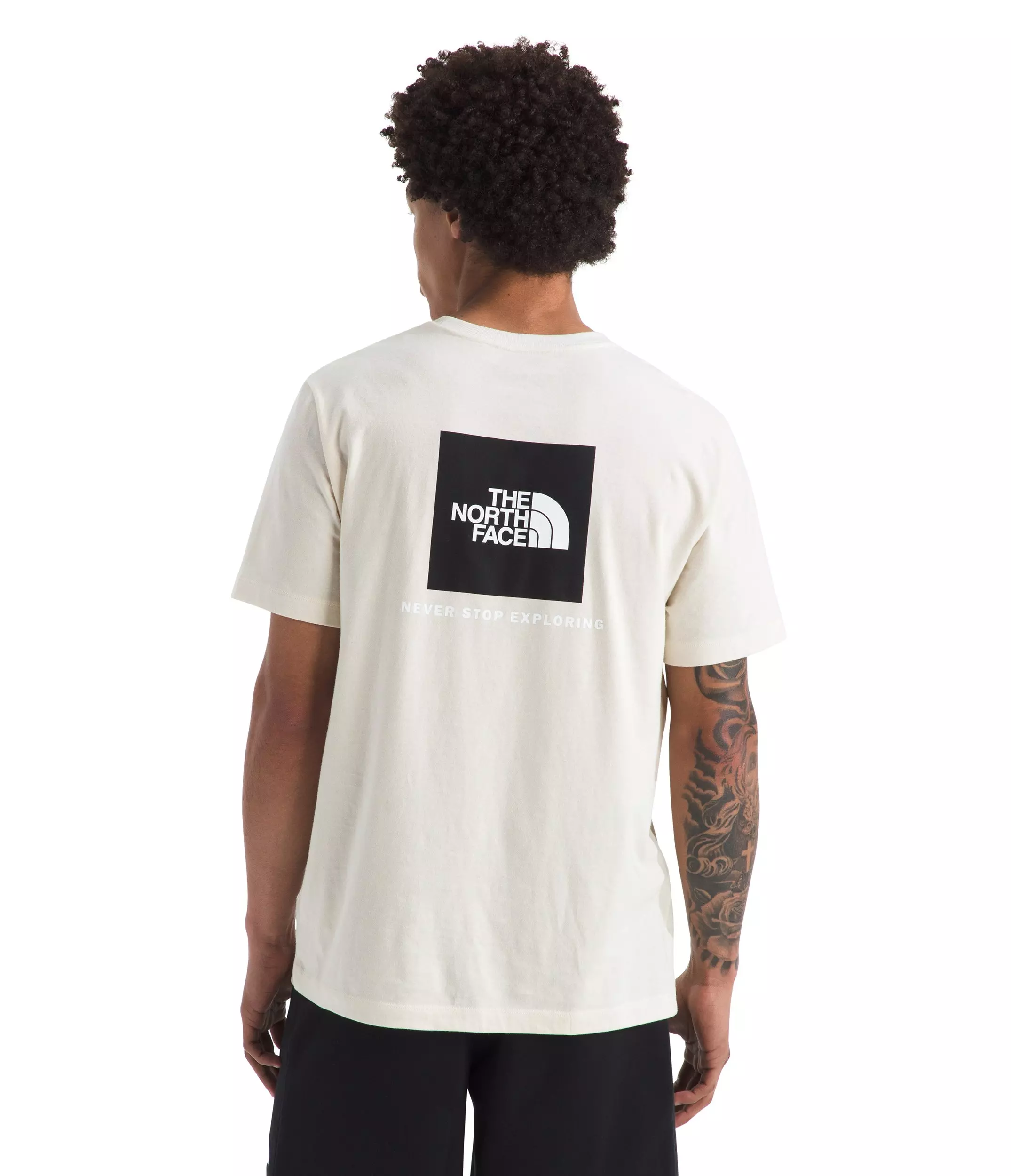 The North Face Men's Evolution Box NSE Short Sleeve Tee - Cream - WHITE