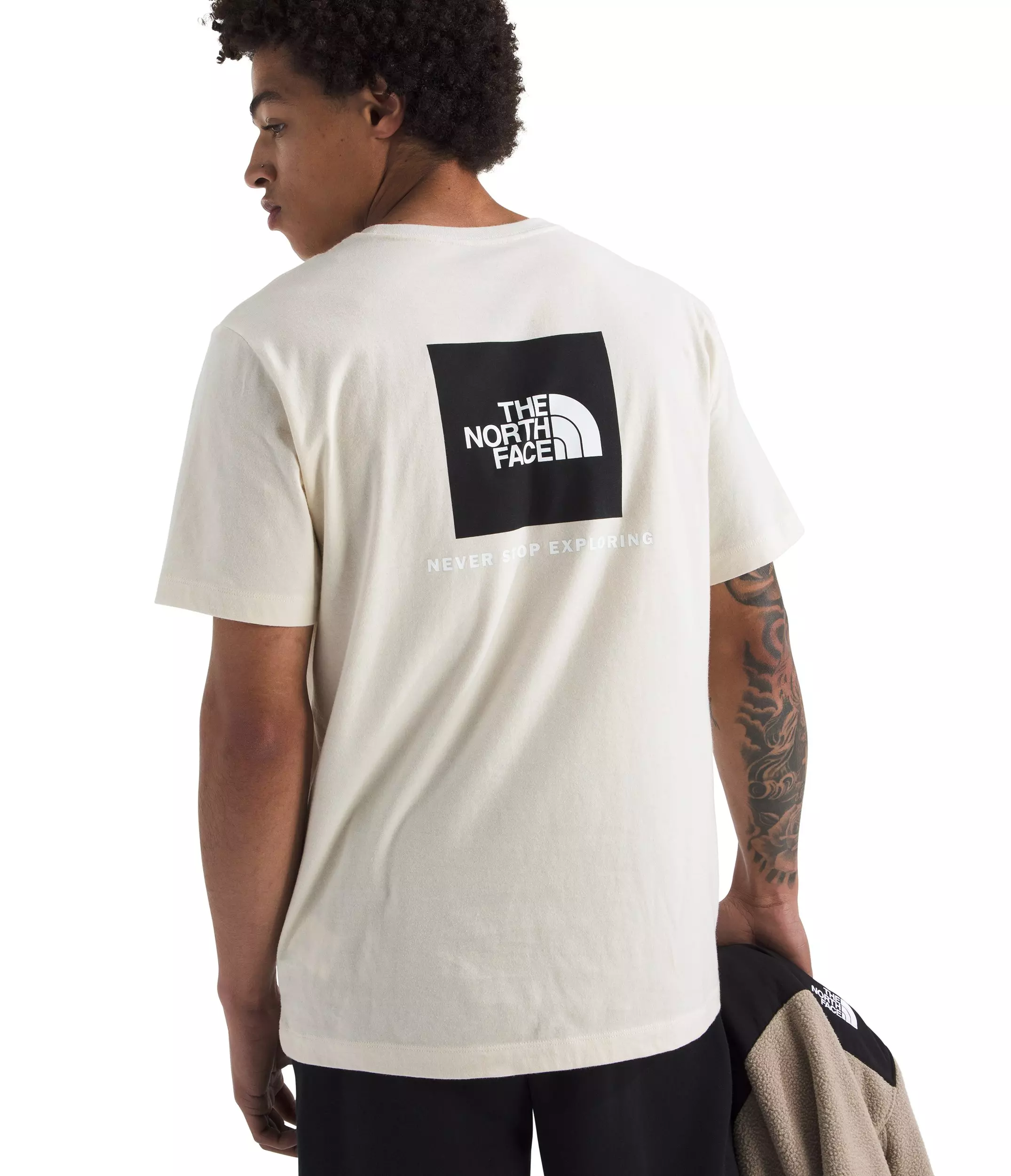 The North Face Men's Evolution Box NSE Short Sleeve Tee - Cream - WHITE