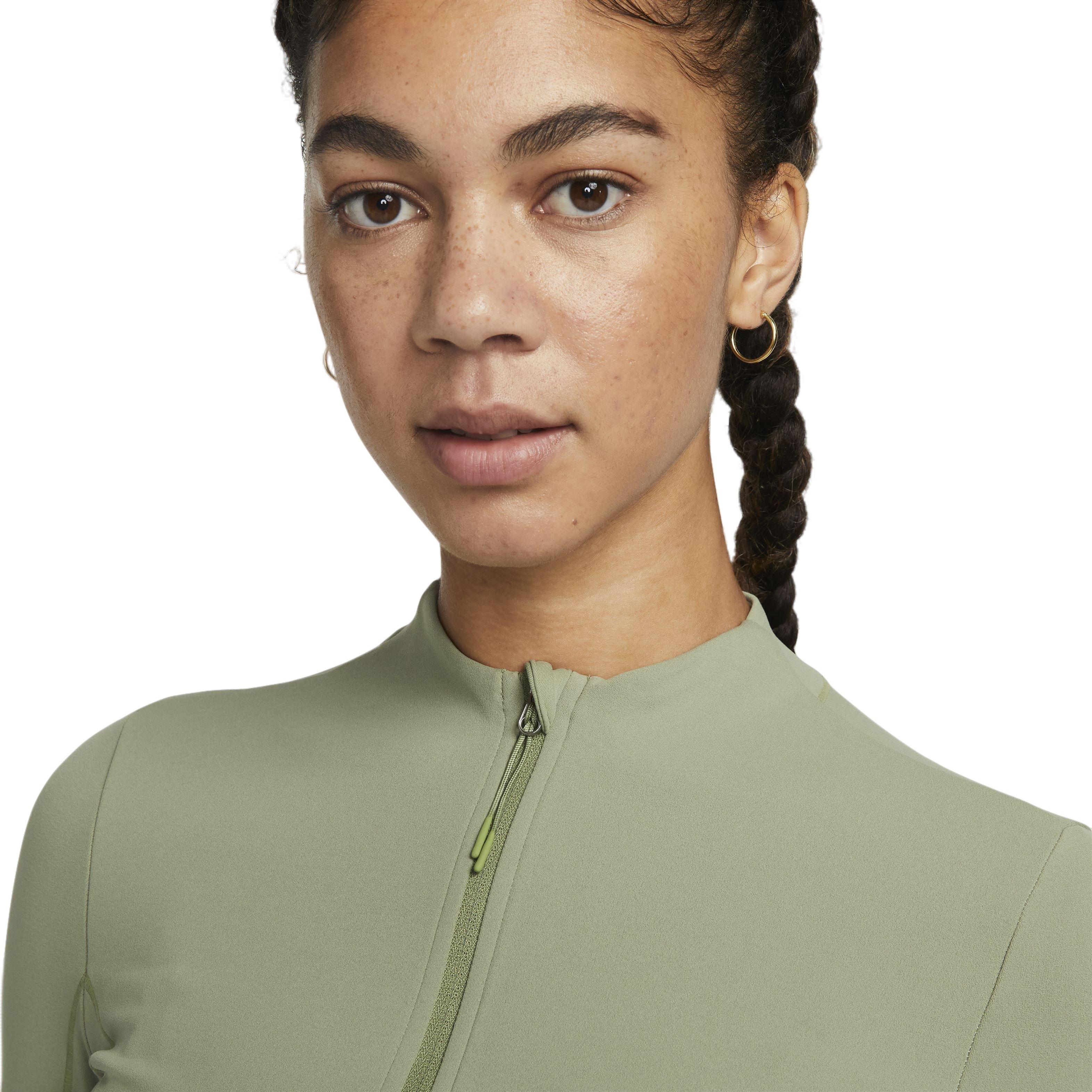 Nike Women's Yoga Dri-FIT Luxe Fitted Jacket - GREEN Thumbnail View 3