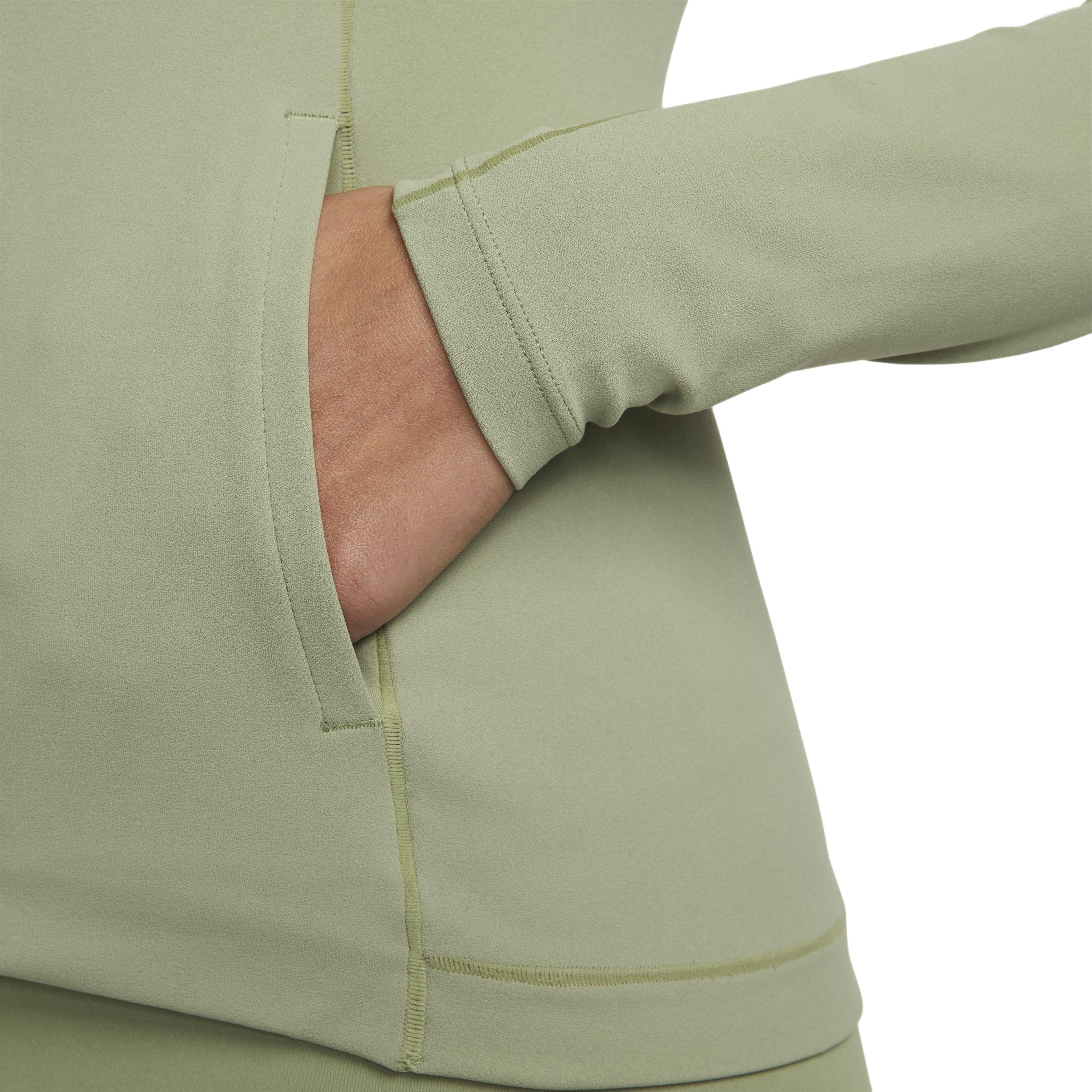 Nike Women's Yoga Dri-FIT Luxe Fitted Jacket - GREEN Thumbnail View 4