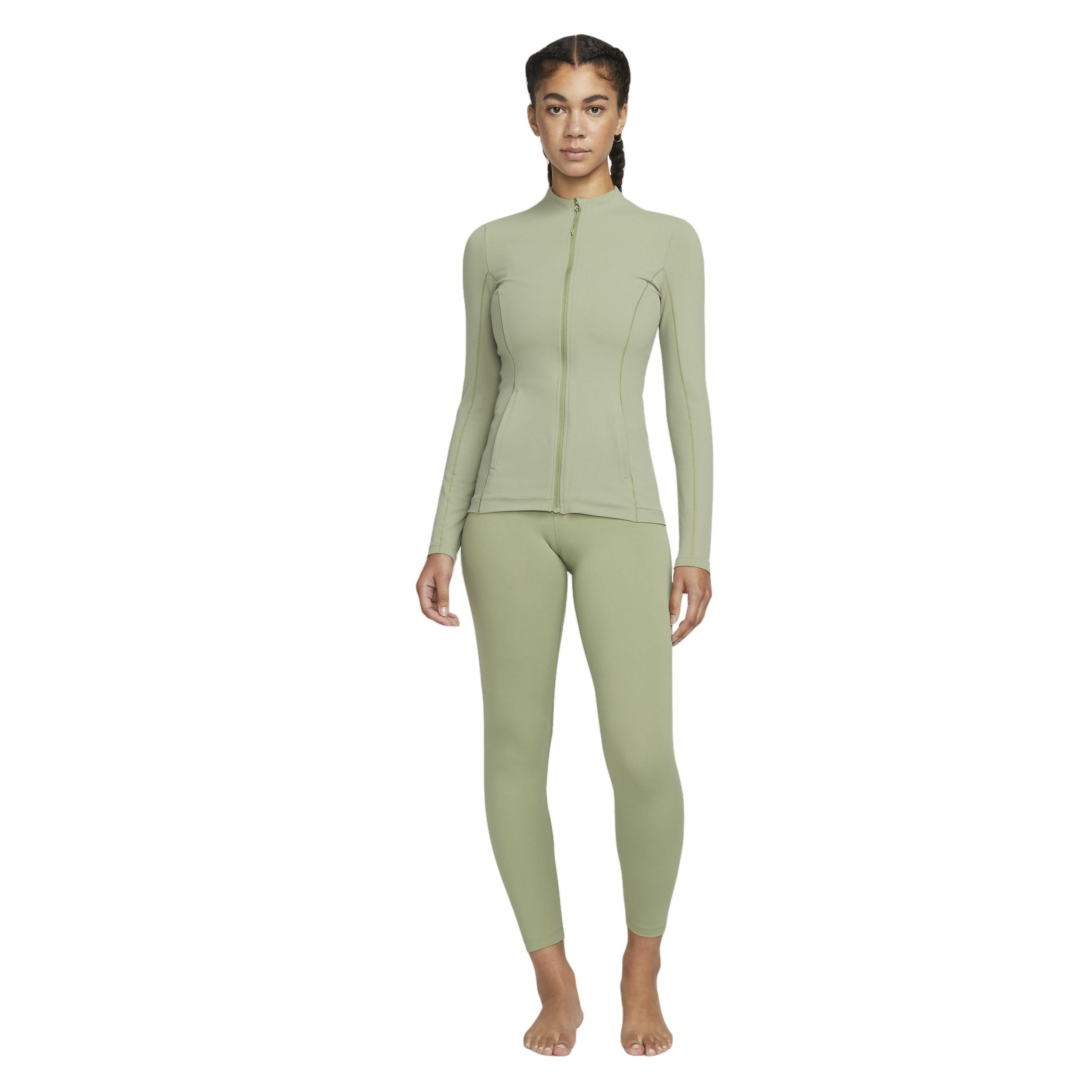 Nike Women's Yoga Dri-FIT Luxe Fitted Jacket - GREEN Thumbnail View 6