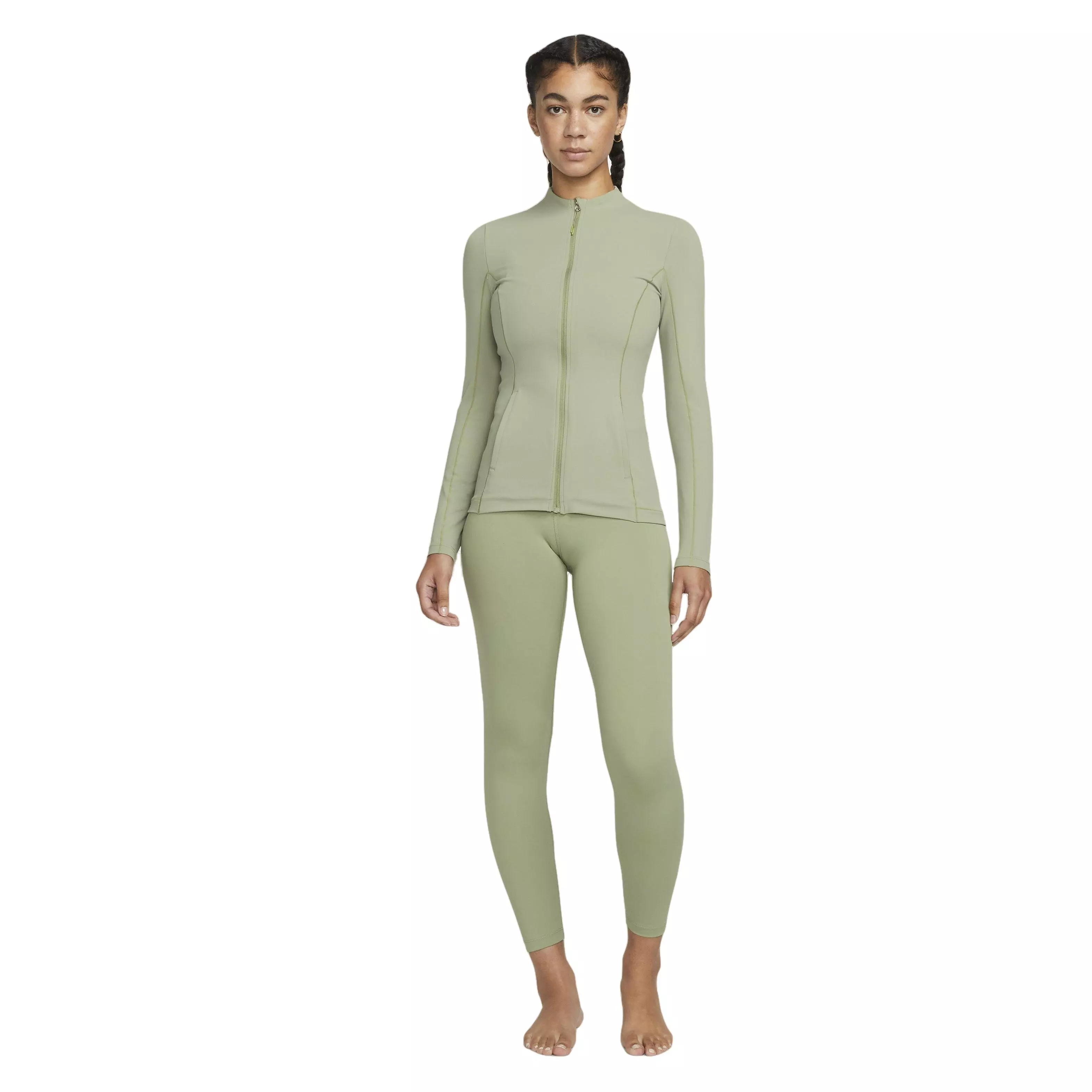 Nike Women's Yoga Dri-FIT Luxe Fitted Jacket - GREEN
