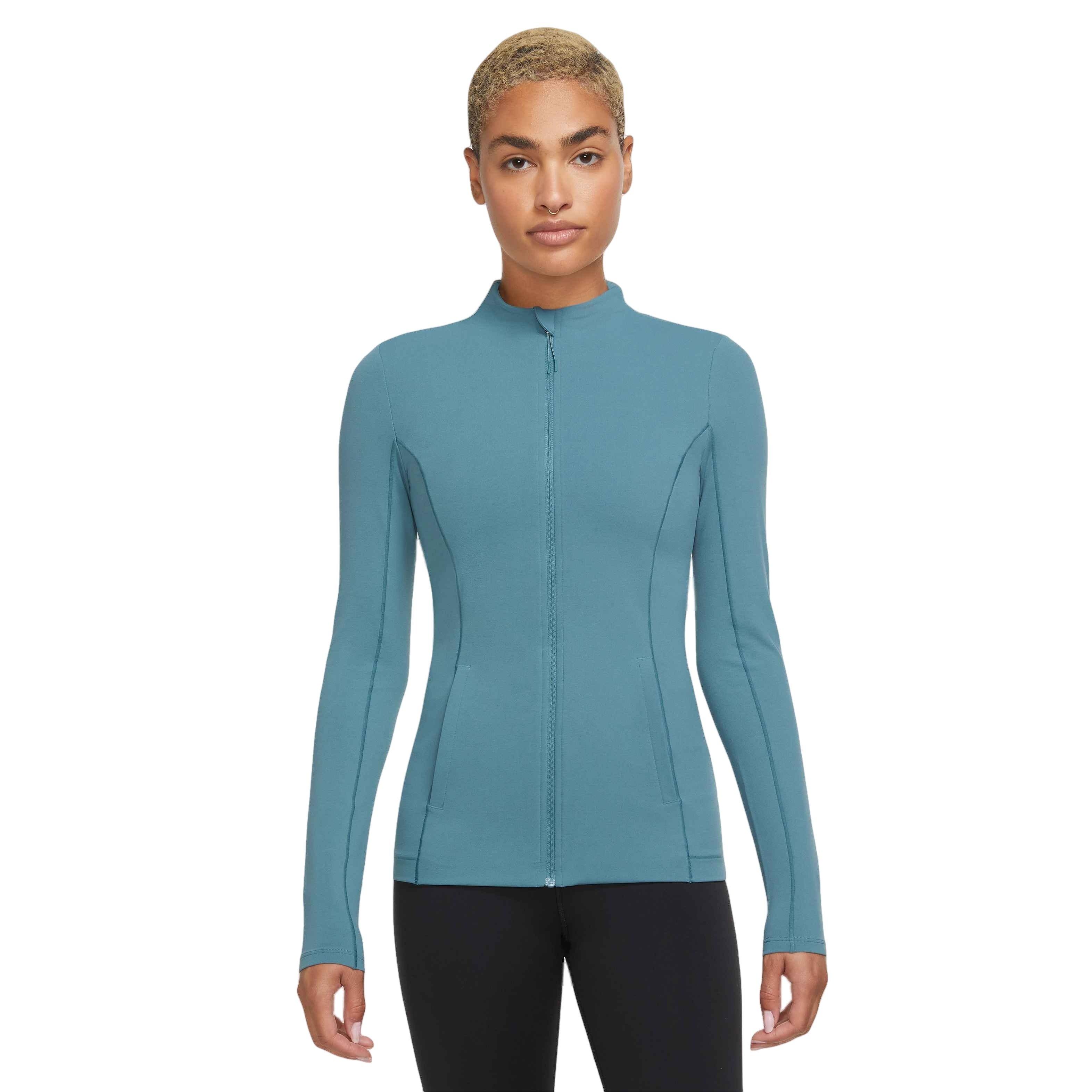 Nike Women's Yoga Dri-FIT Luxe Fitted Jacket - Natural Green - AQUA Thumbnail View 1