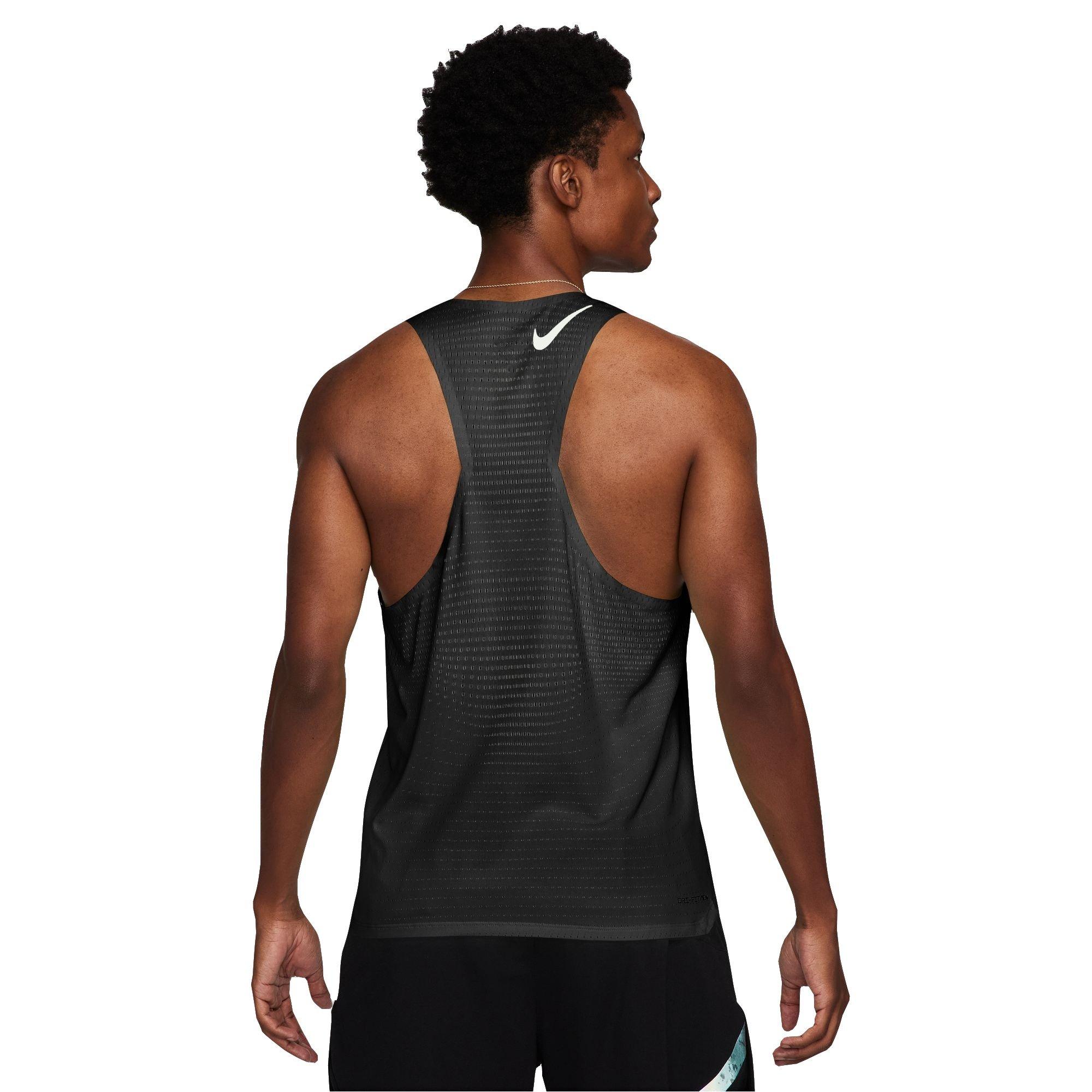 Nike Men's AeroSwift Dri-FIT ADV Running Singlet - BLACK Thumbnail View 2