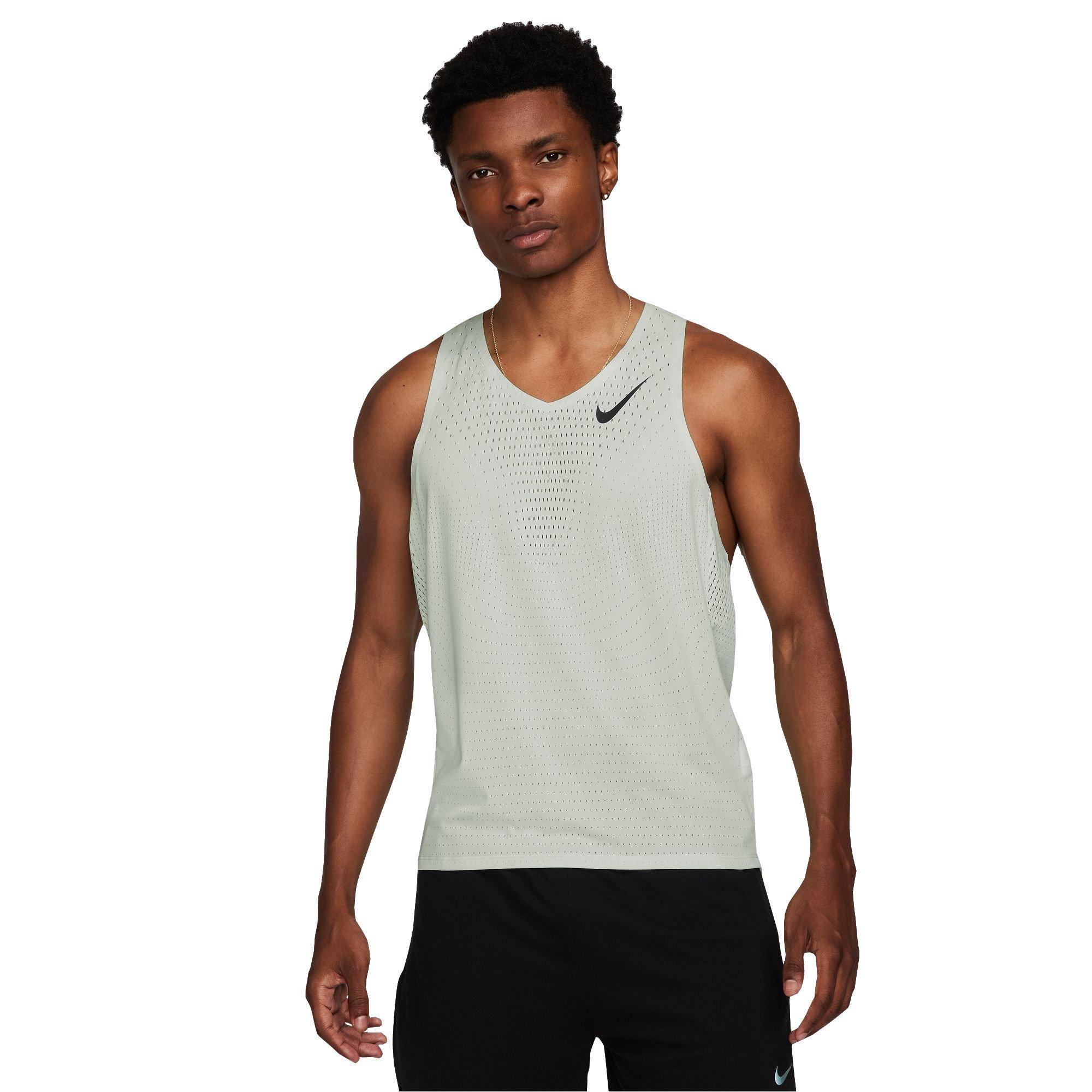 Nike Men's AeroSwift Dri-FIT ADV Running Singlet - WHITE Thumbnail View 1