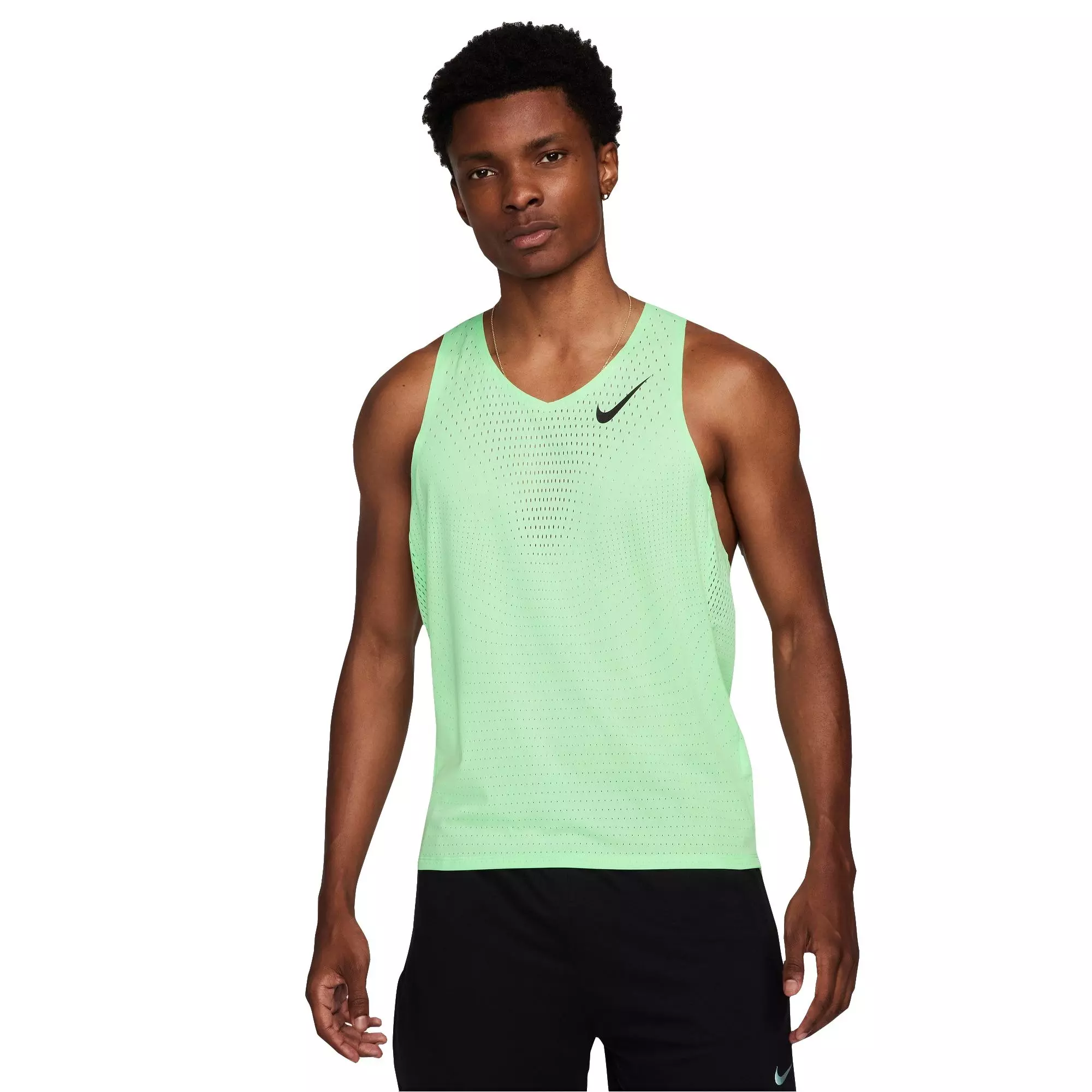 Nike Men's AeroSwift Dri-FIT ADV Running Singlet - GREEN