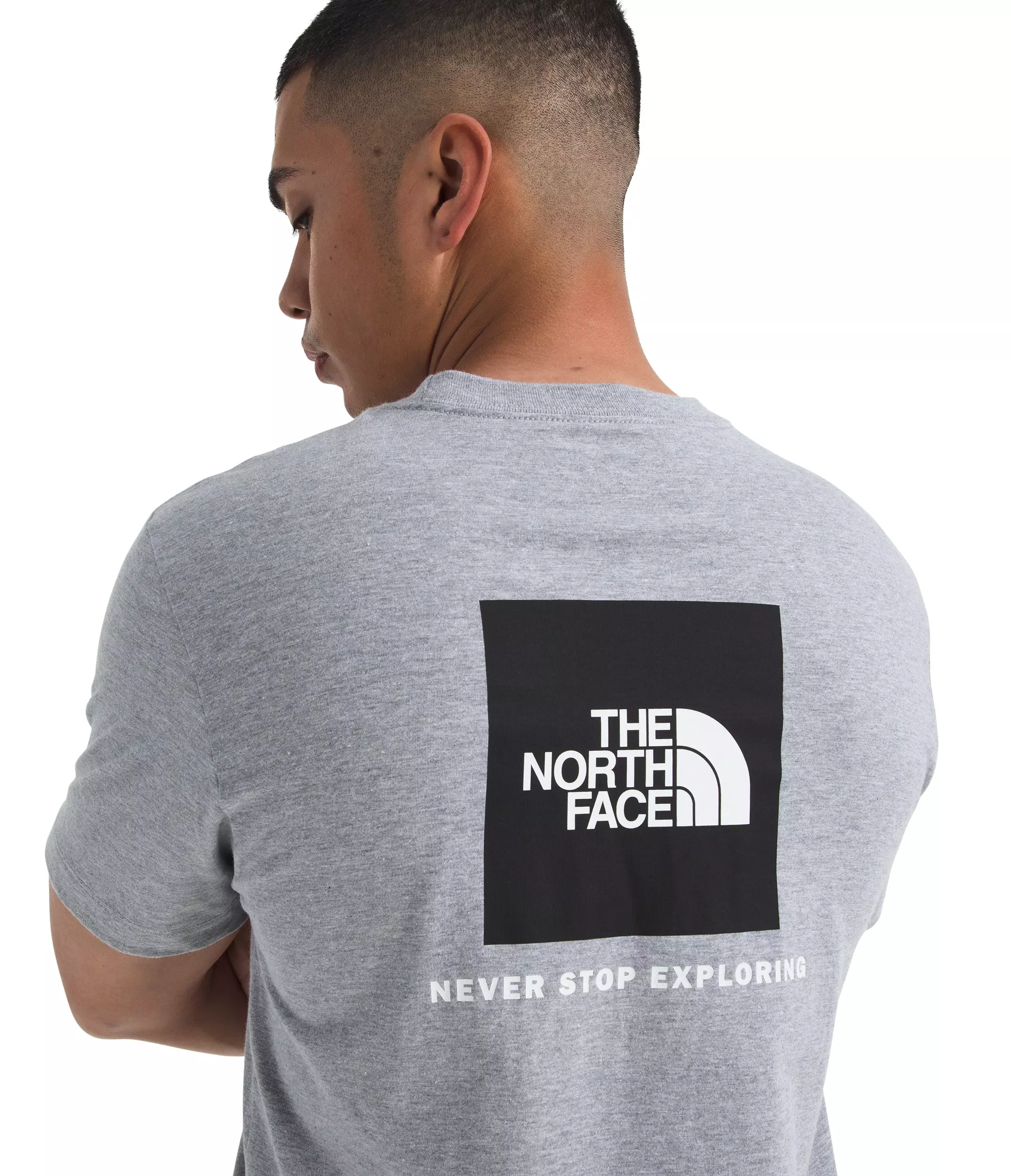 The North Face Men's Evolution Box NSE Short Sleeve Tee - Light Grey - LIGHT GREY